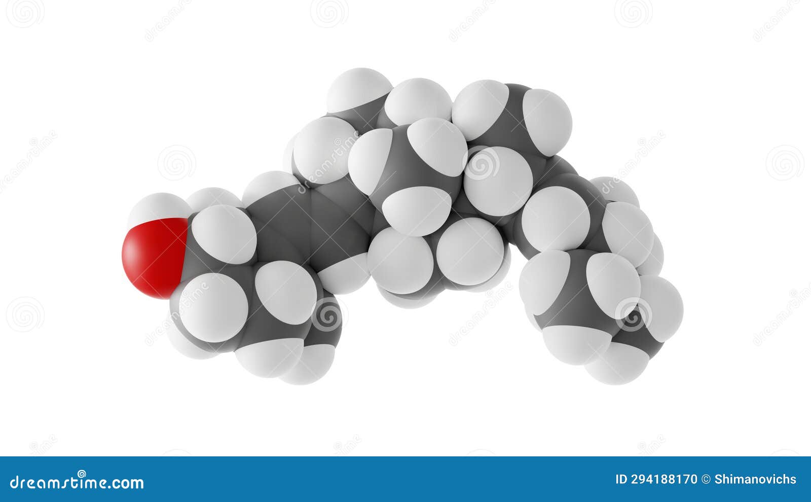 Ergocalciferol Molecule, Vitamin D2, Molecular Structure, Isolated 3d Model Van Der Waals Stock