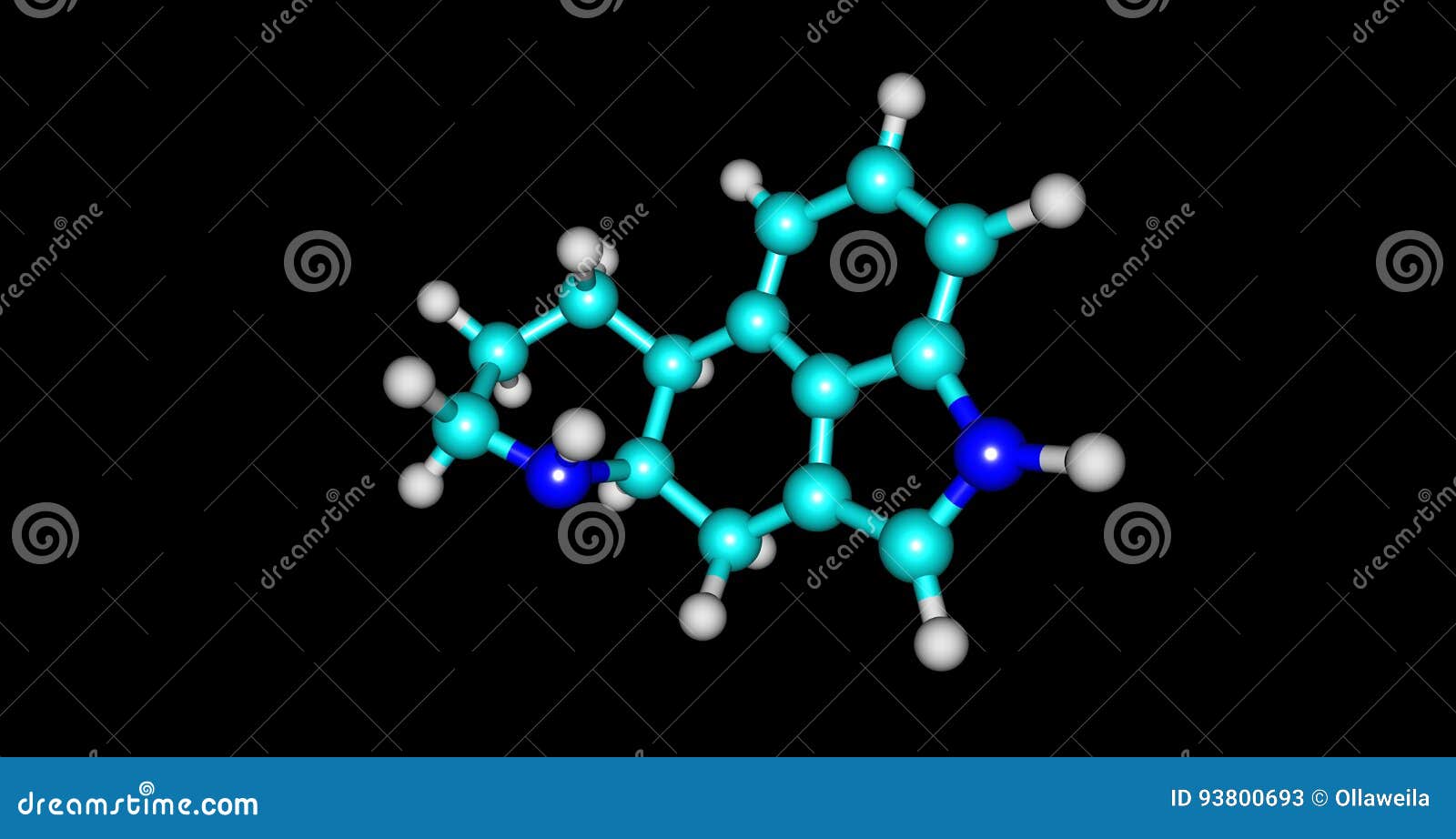 ergoline molecular structure  on black