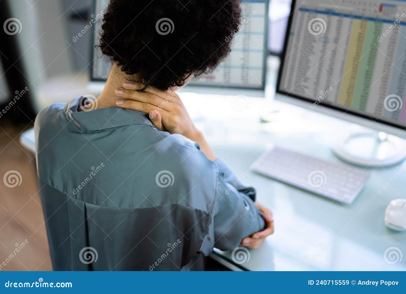 Ergonomic Computer Chair Bad Posture Stock Image Image of ergonomic