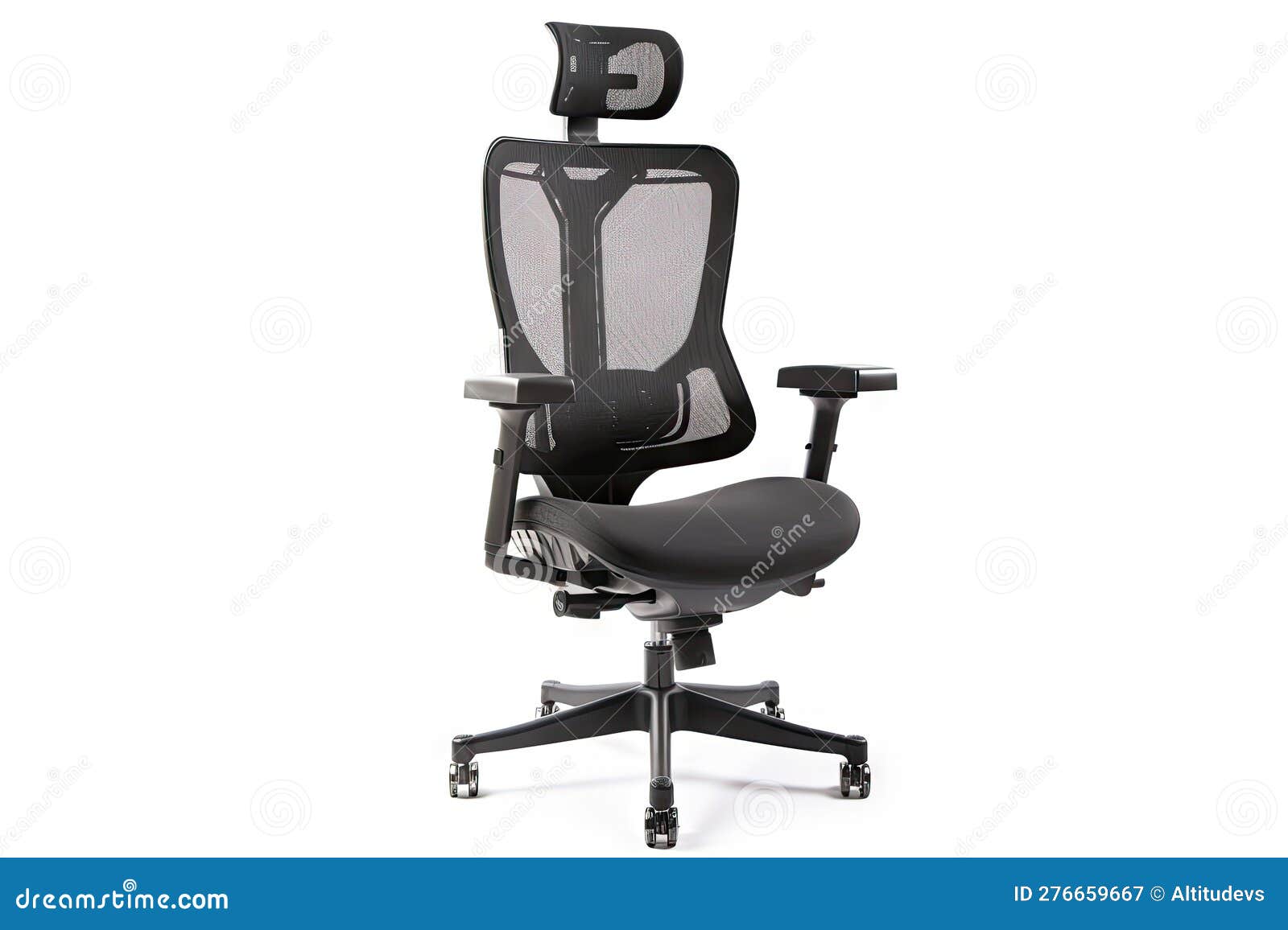 Ergonomic Office Swivel Chair Isolated Stock Image