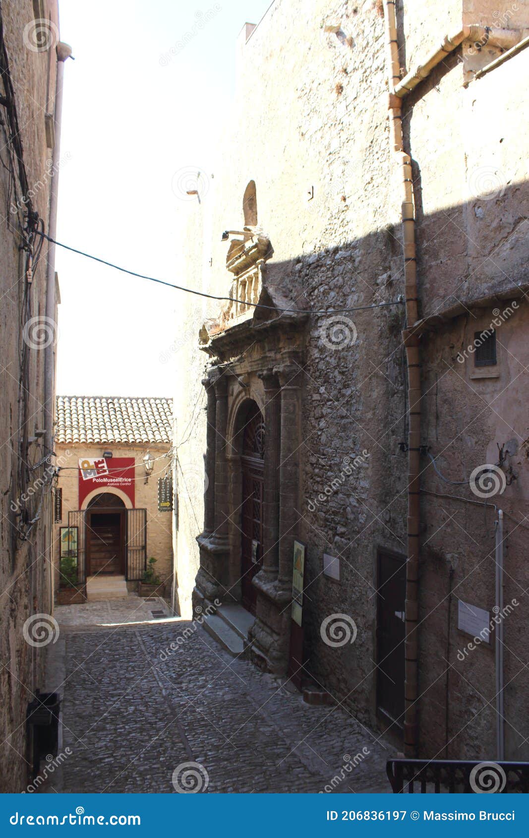 erice, italy, august 23, 2017 world heritage site