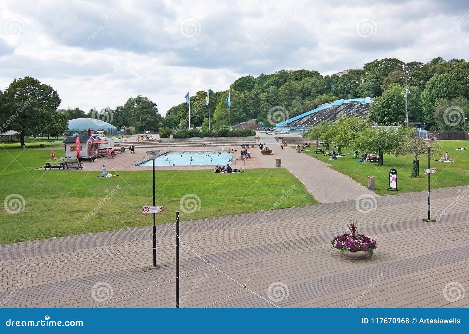 Eriksdalsbadet Sports Center Editorial Stock Photo - Image of modern, blue:  117670968
