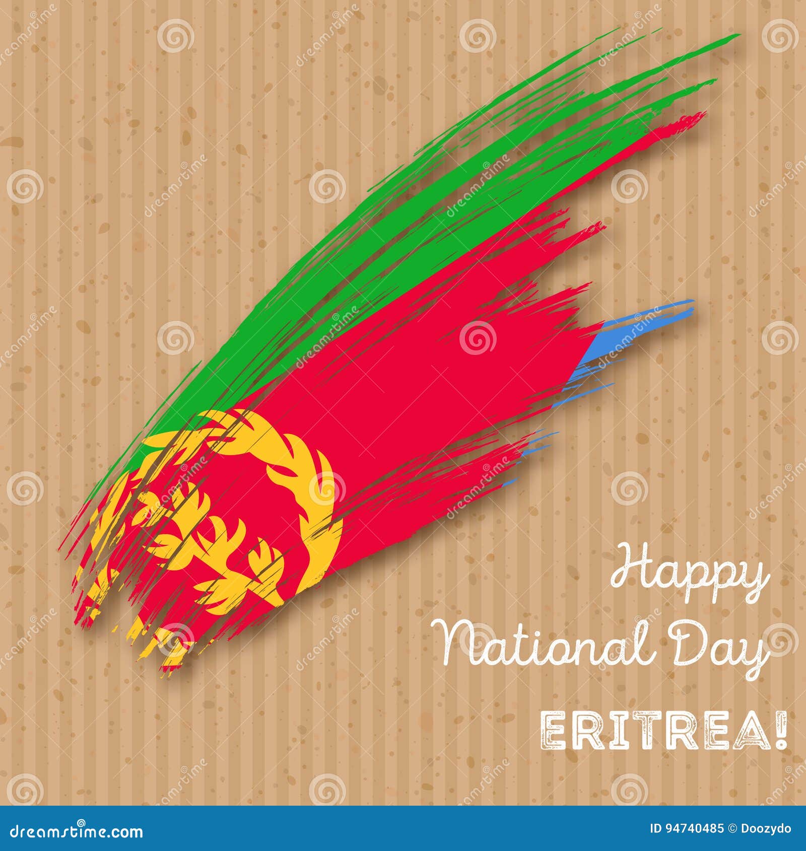 Eritrea Independence Day Patriotic Design. Stock Vector Illustration
