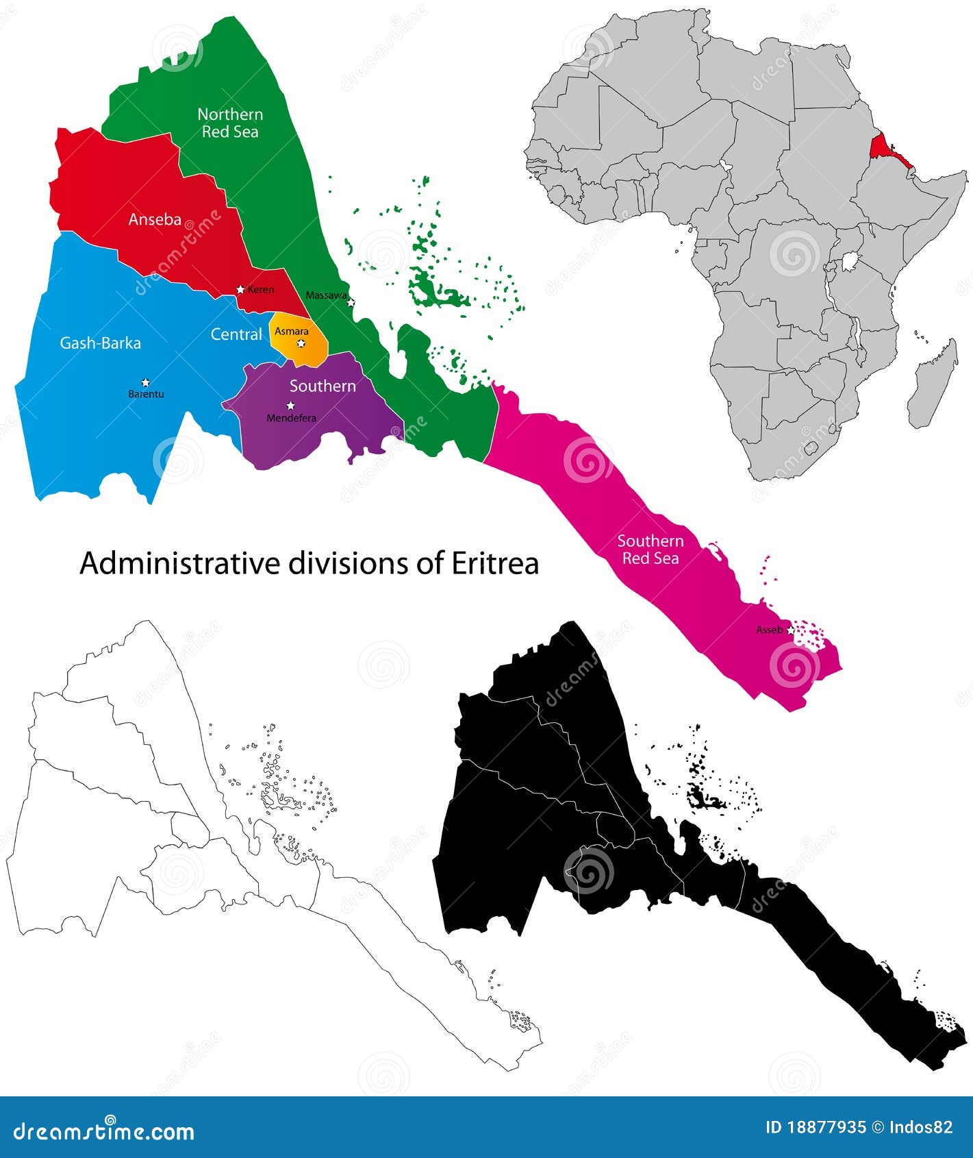 eritrea map