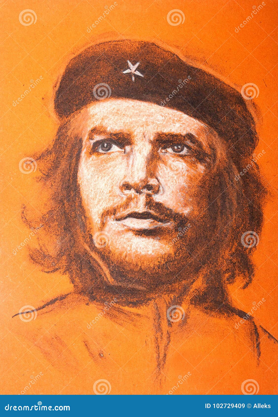 Ernesto Che Guevara. Hand Drawn Portrait Editorial Stock Image ...