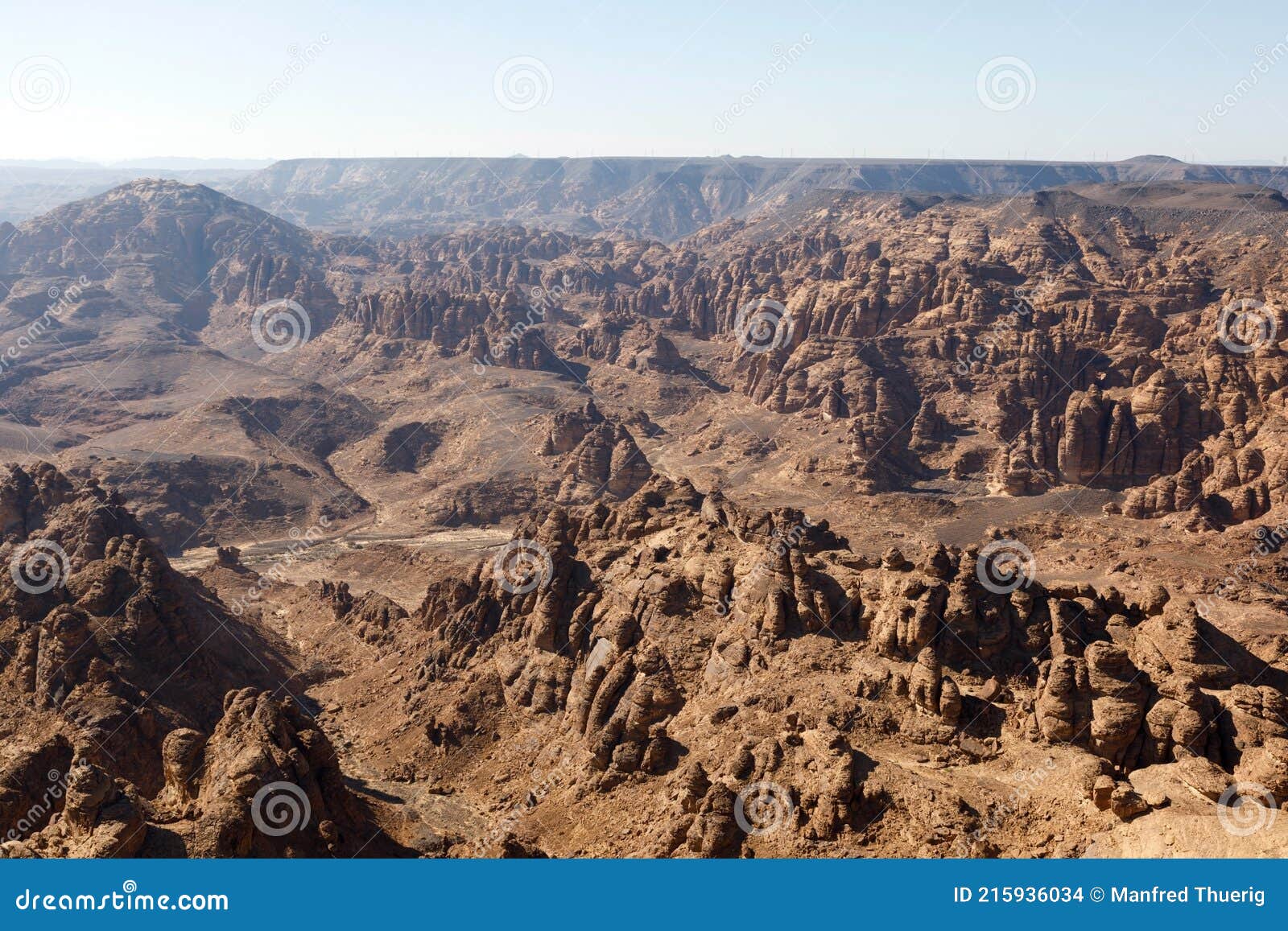 eroded mountains in the stony desert of al ula, saudi arabia