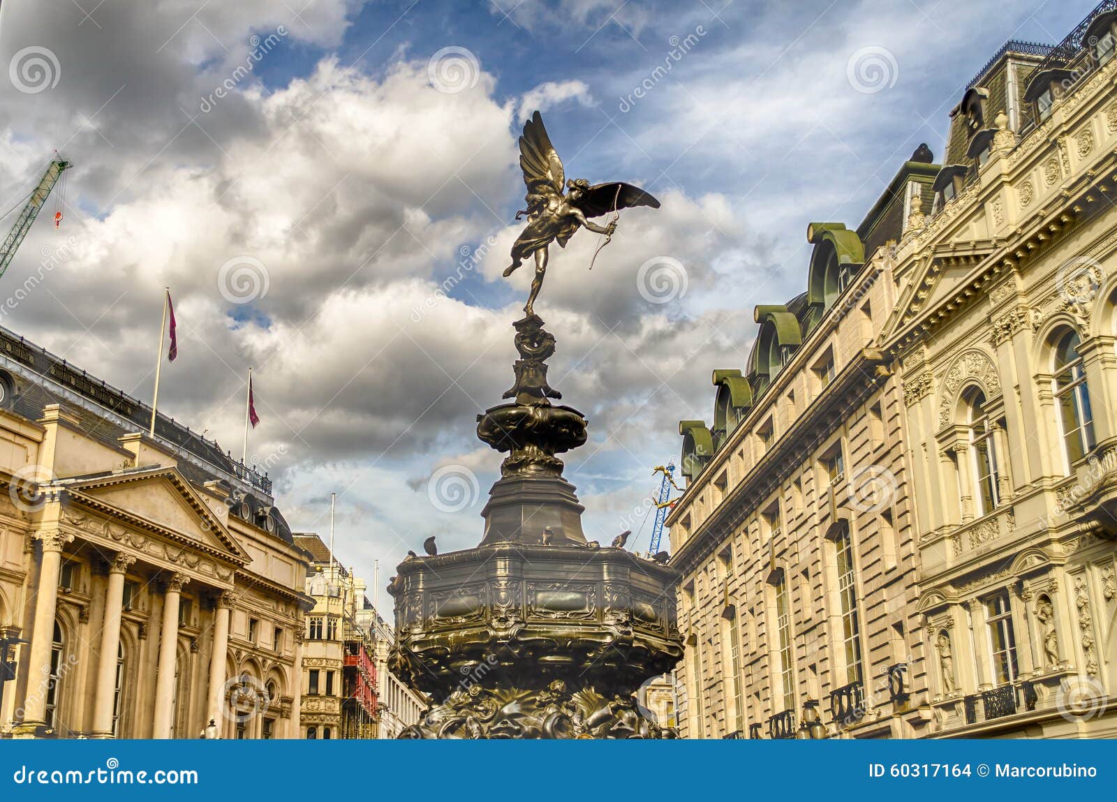 eros statue at piccadilly circus, london