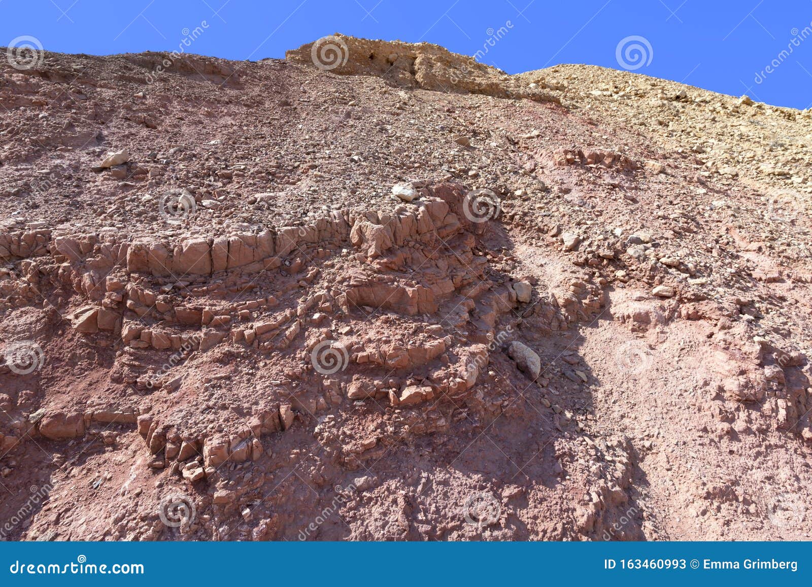 erosive colored hills of the red canyon in the eilat mountains
