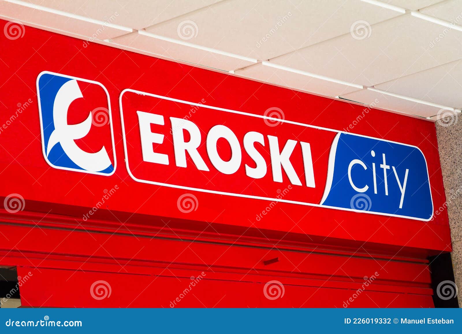 Eroski City Logo on Eroski City Supermarket Editorial Photography ...