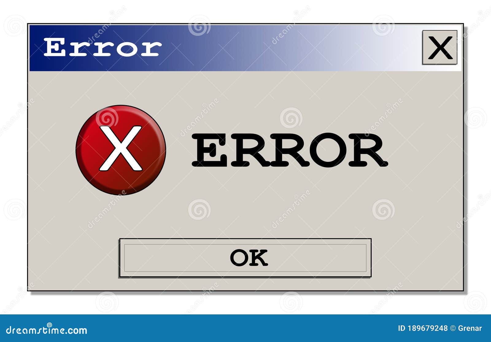 Error box full unknown stock illustration. Illustration of defect
