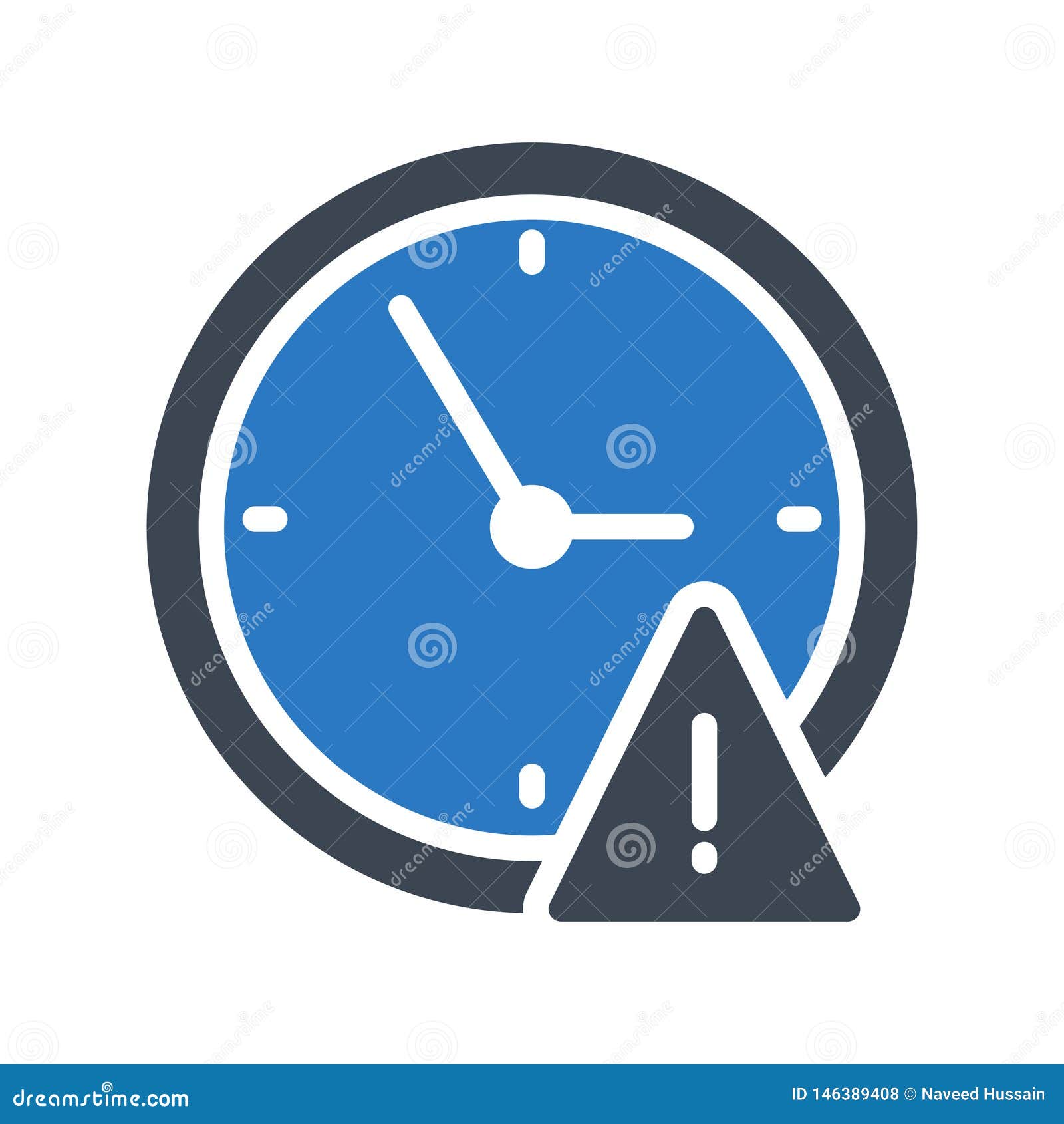 Error Clock Glyph Color Vector Icon Stock Vector Illustration of