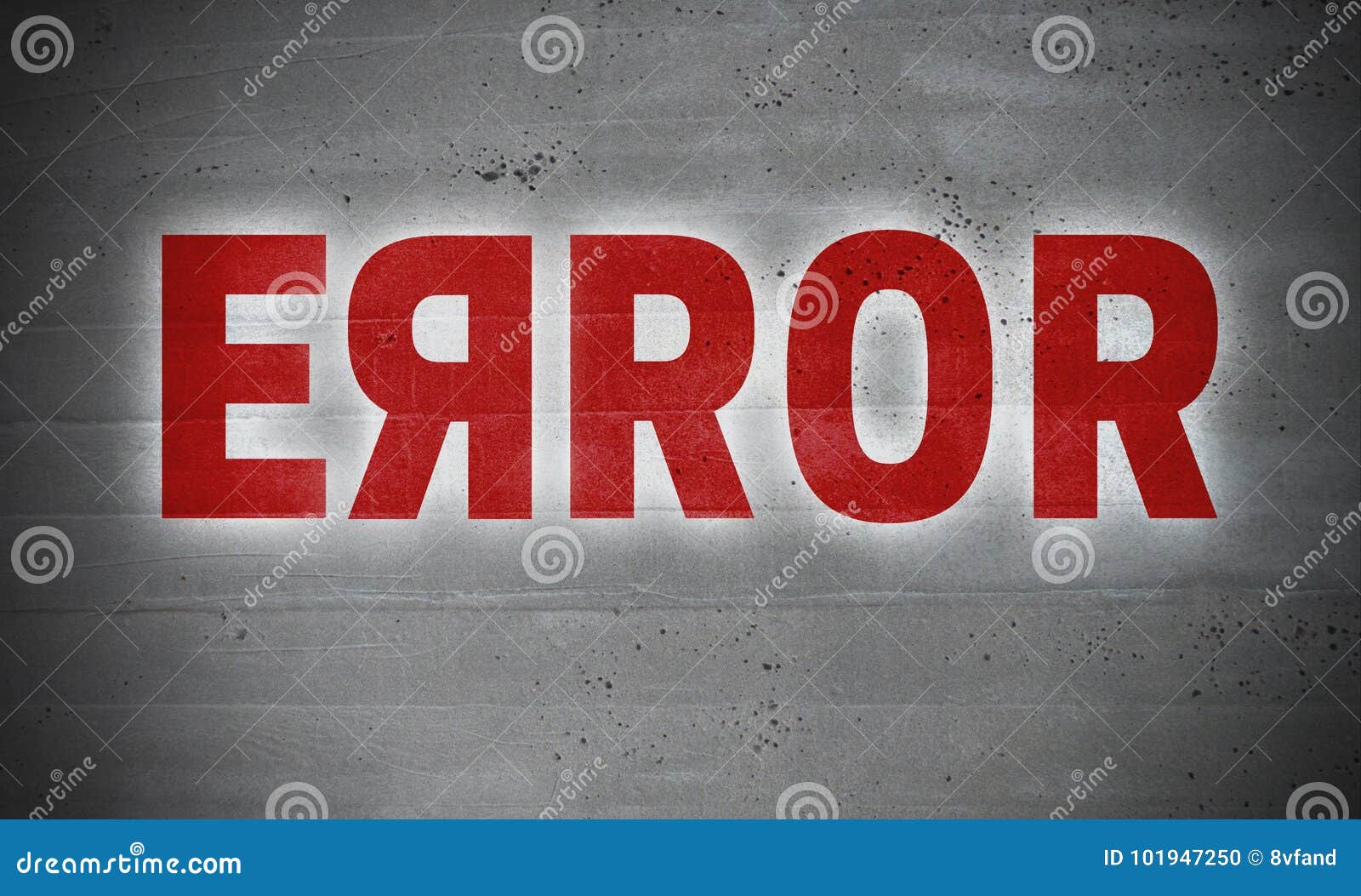 error on concrete wall background