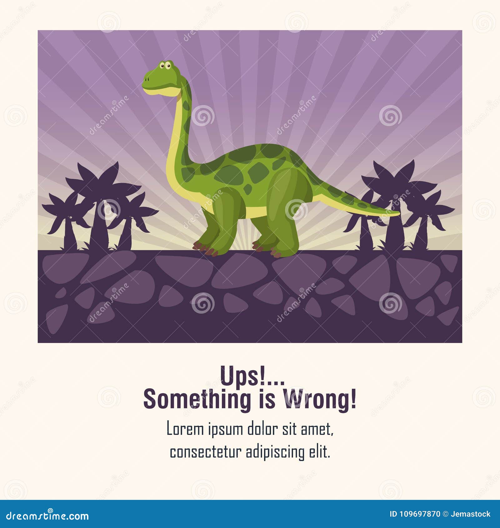 Nenhuma Ilustração Do Vetor De Jogo De Dinossauro Na Internet Ilustração do  Vetor - Ilustração de erro, cabo: 243743788