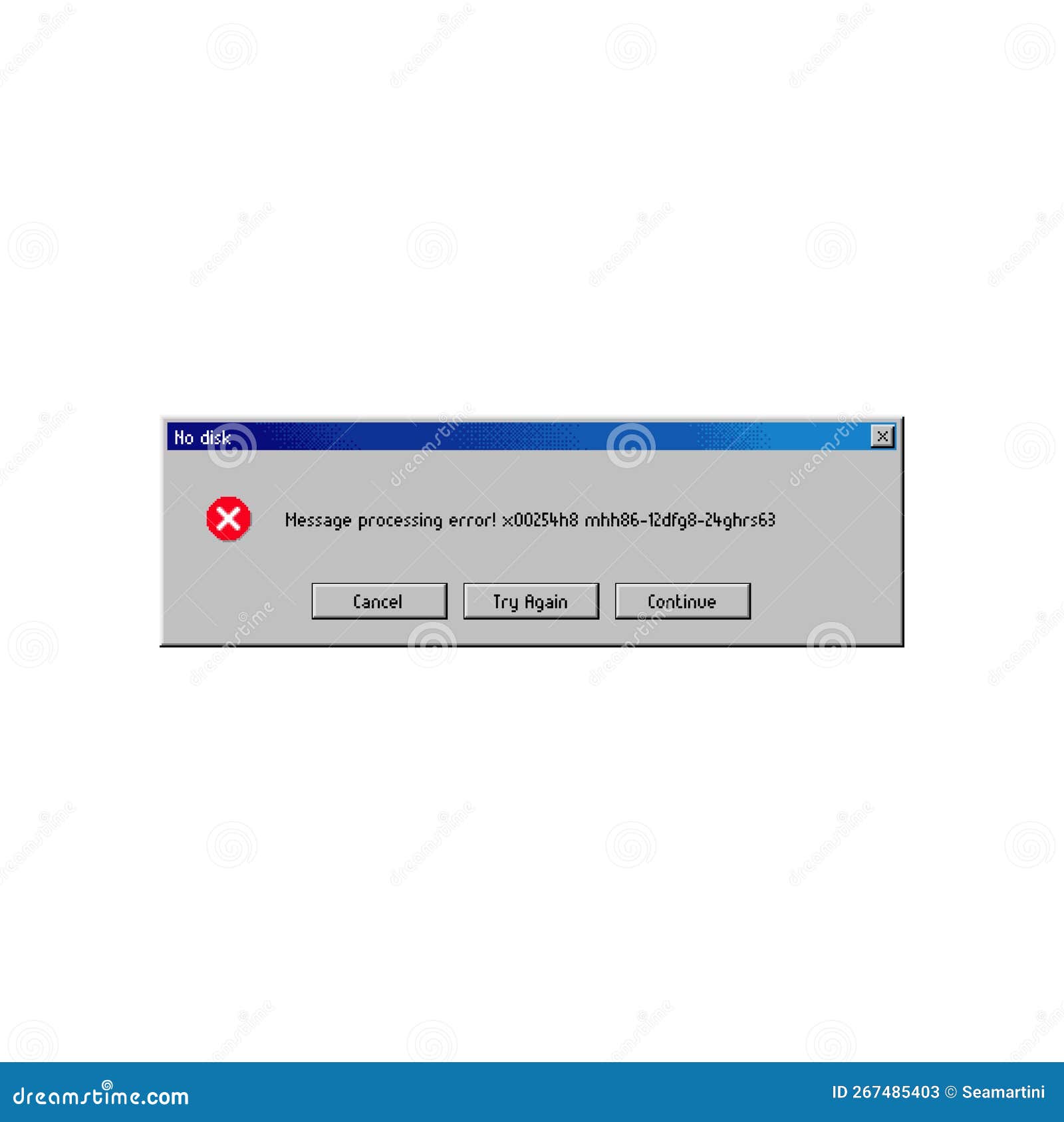 Error Message Window, Disk Access Failure Popup Stock Vector ...