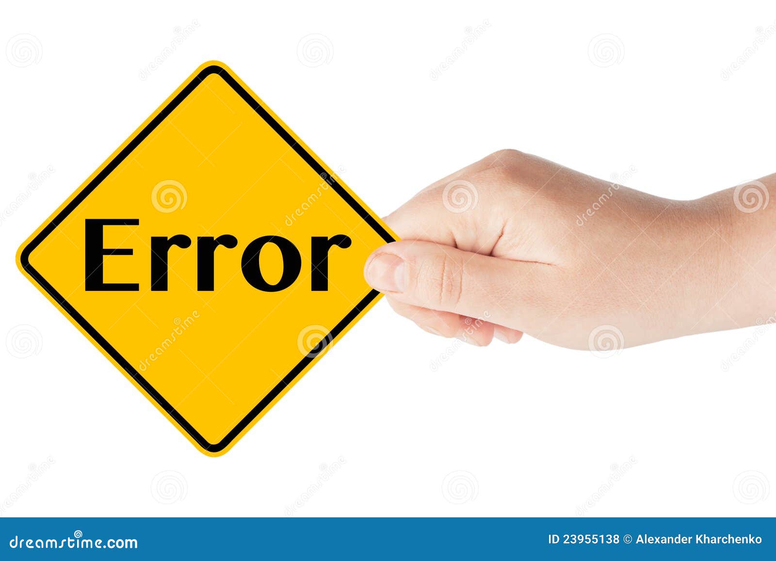 error sign with hand