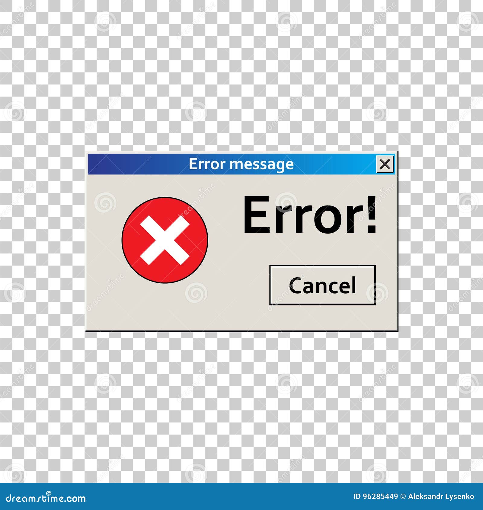 Error Warning Message. User Interface Window. Virus Alert Illustration ...