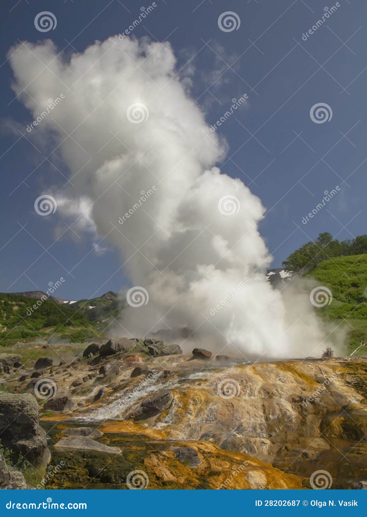 erupting geysers