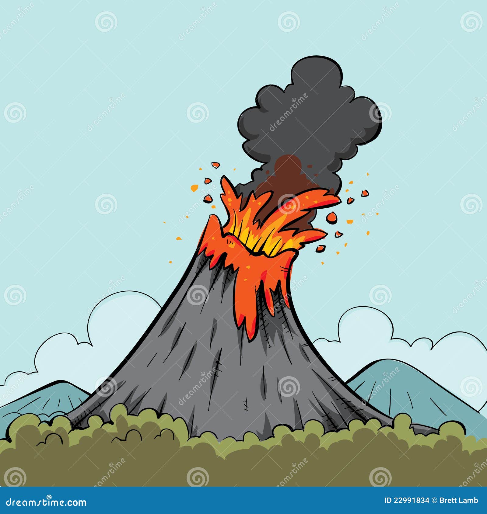 volcano moving clipart - photo #23