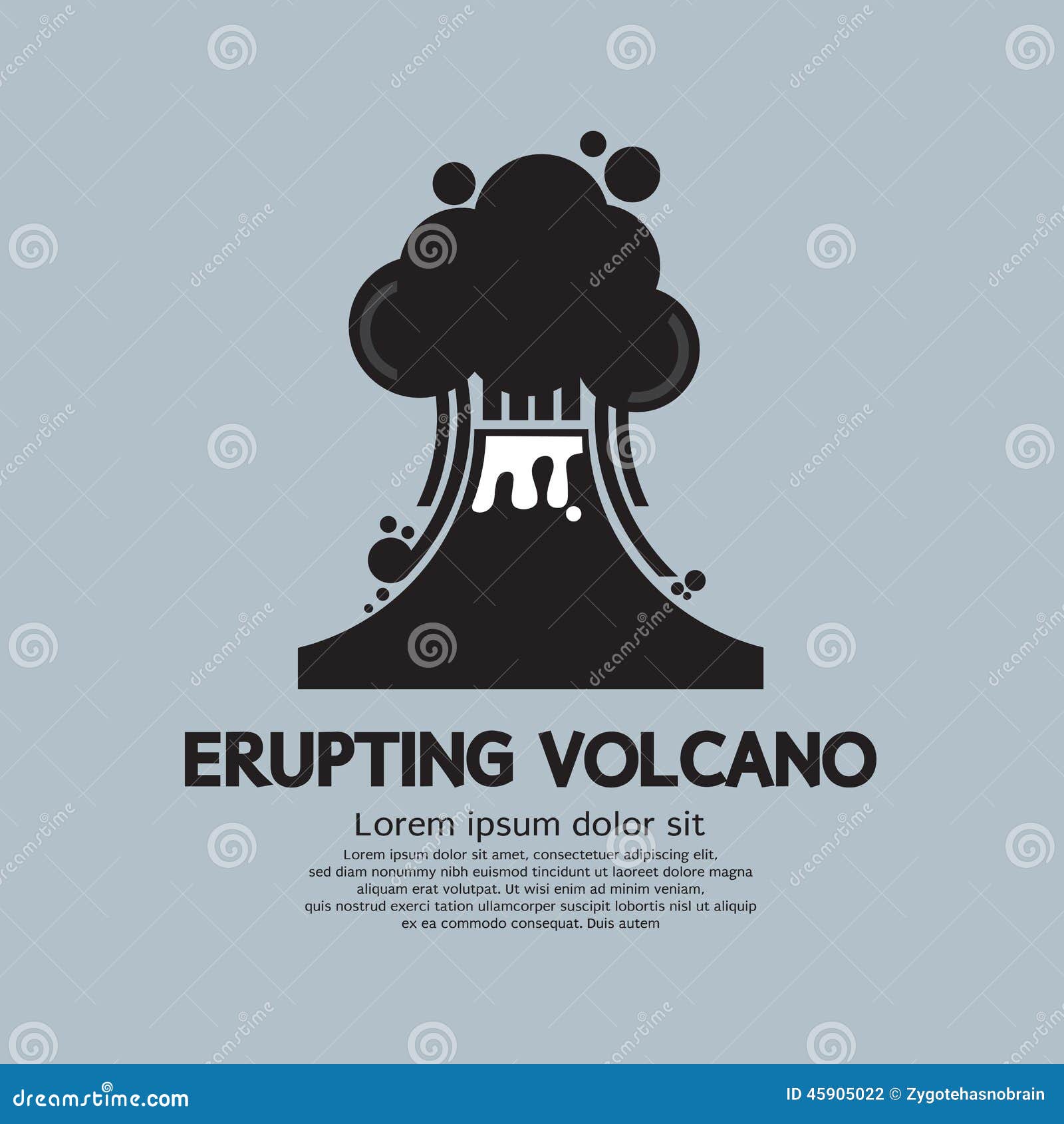 erupting volcano natural disaster