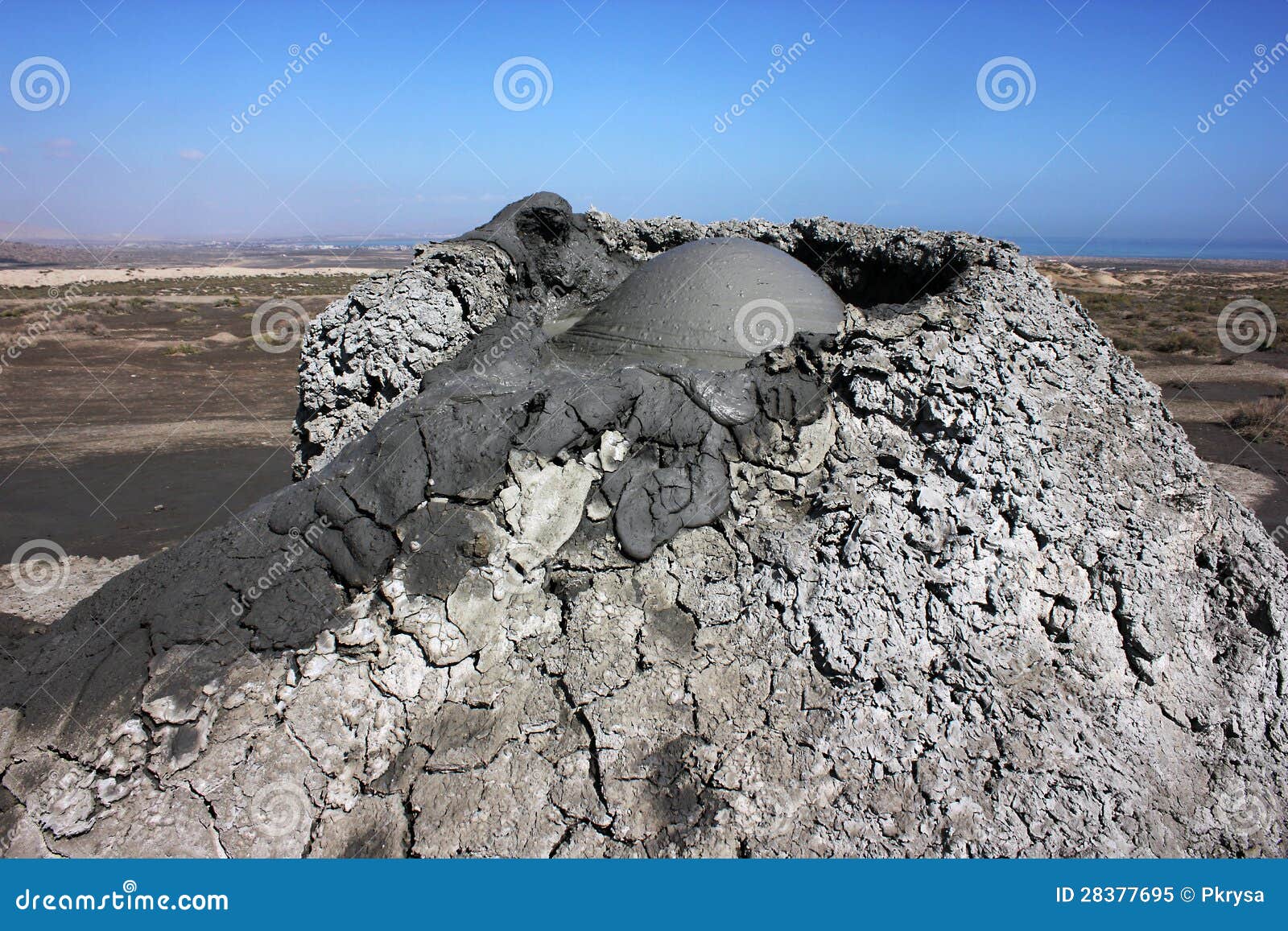 The Eruption of Mud Volcano Stock Image Image of dirt, geology 28377695