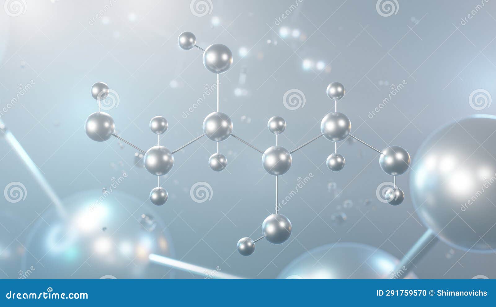 Erythritol Molecular Structure, 3d Model Molecule, Sugar Alcohol
