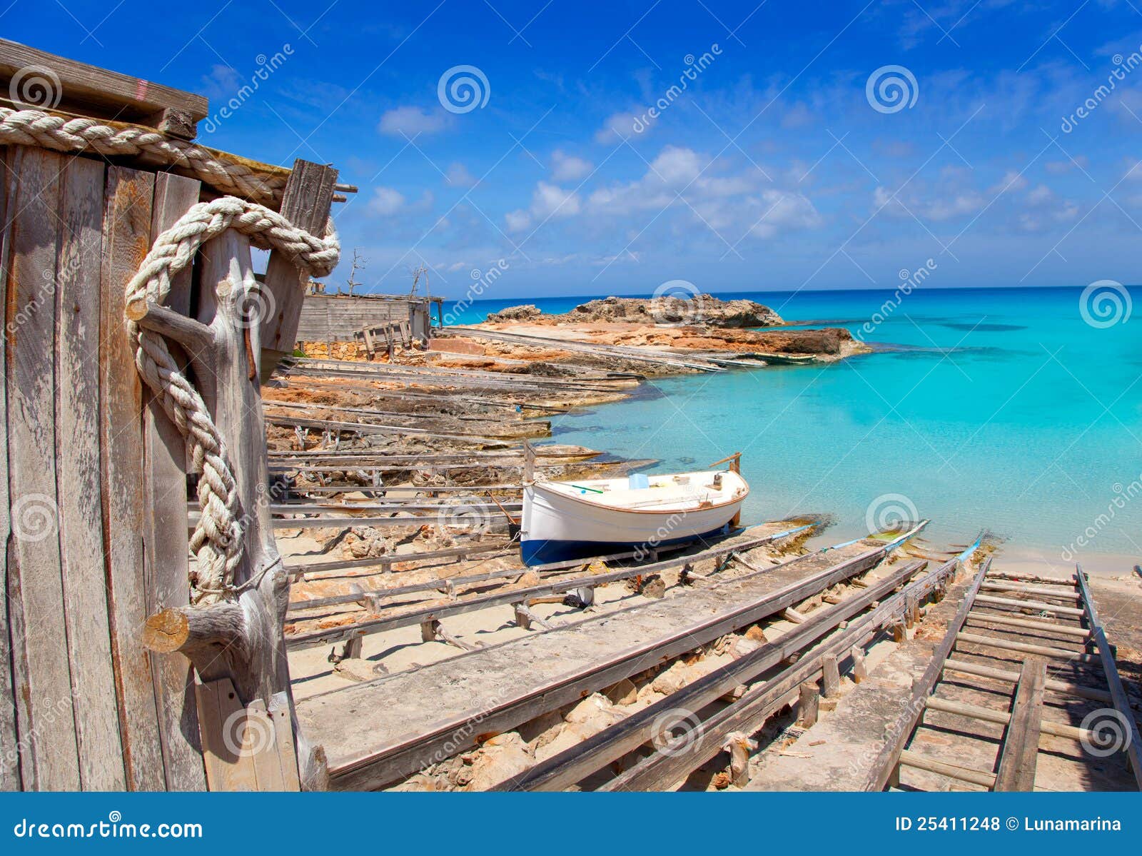 es calo de san agusti port in formentera island