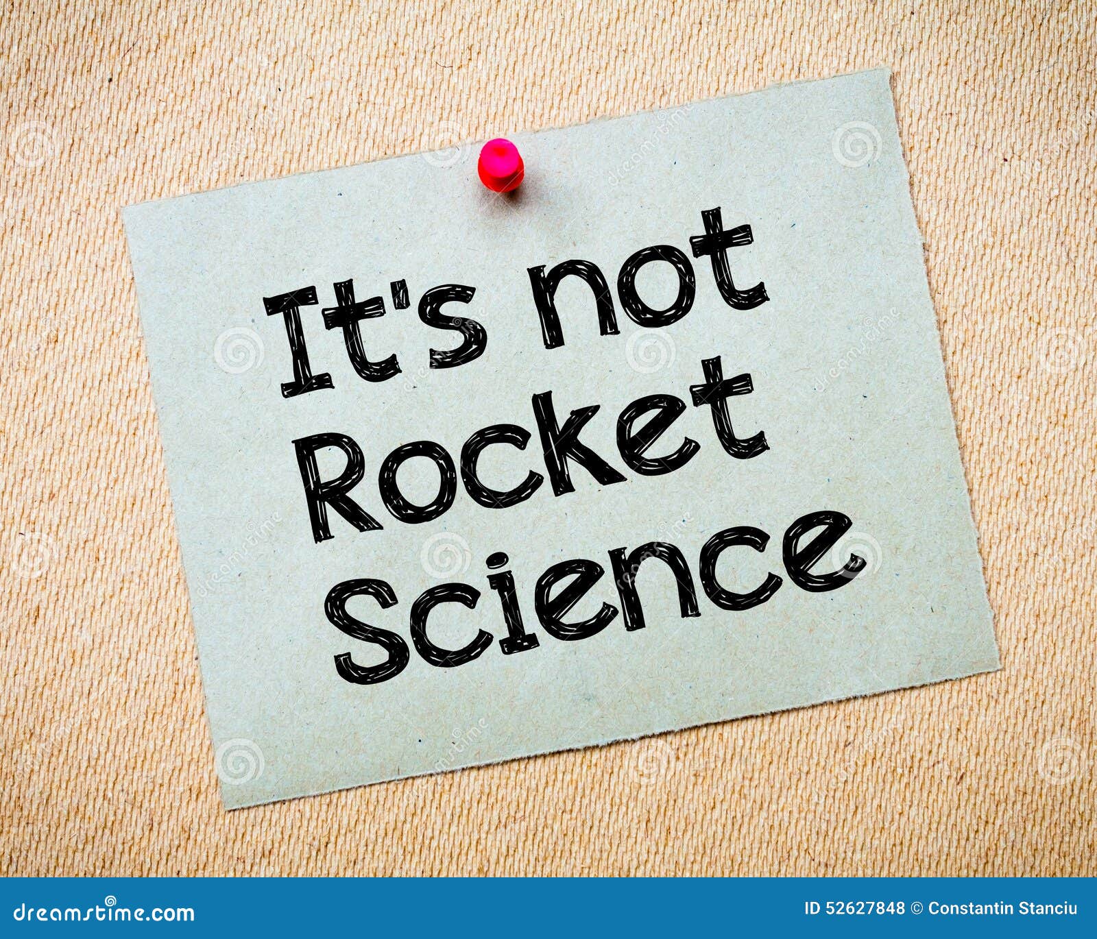 Es Ist Nicht Raketenwissenschaft Stockfoto Bild Von Schreiben Idiom 52627848