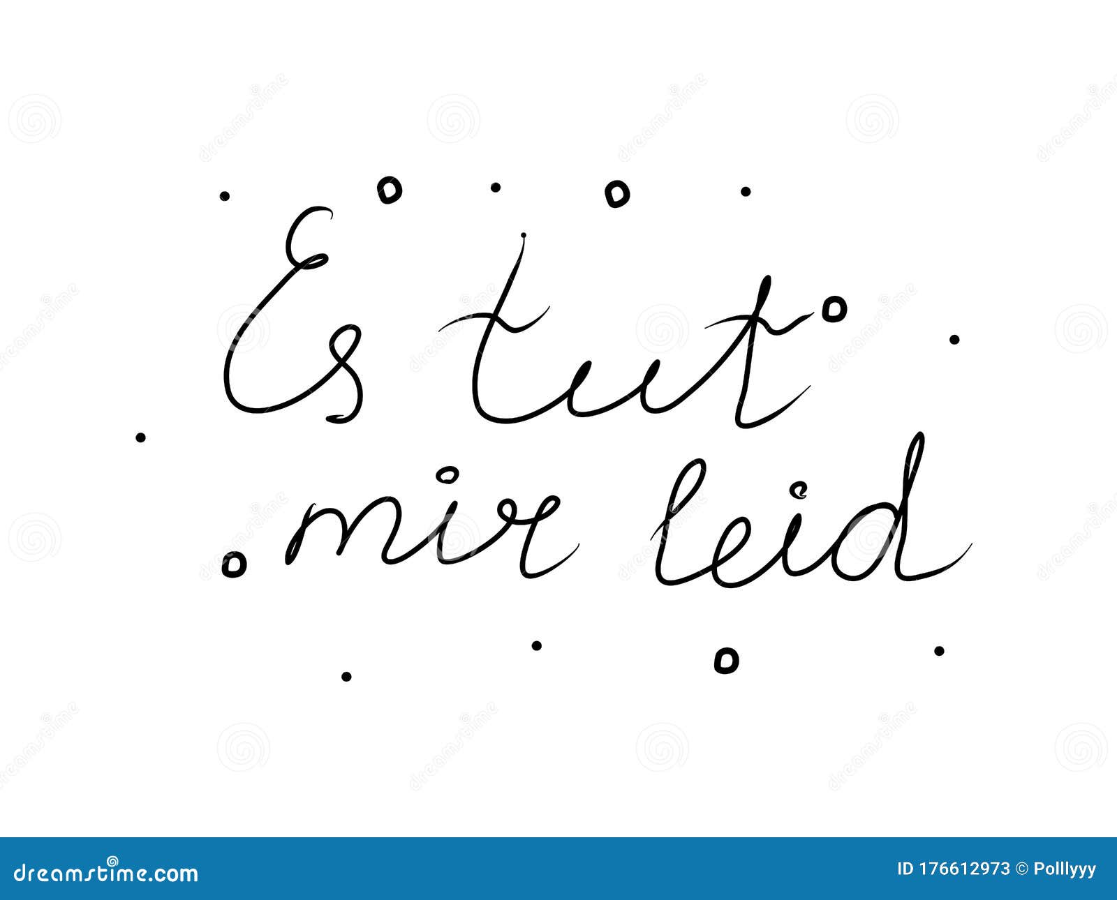 Es Tut Mir Leid Phrase Handwritten With A Calligraphy Brush I Apologize In German Modern Brush Calligraphy Isolated Word Black Stock Vector Illustration Of Design Banner