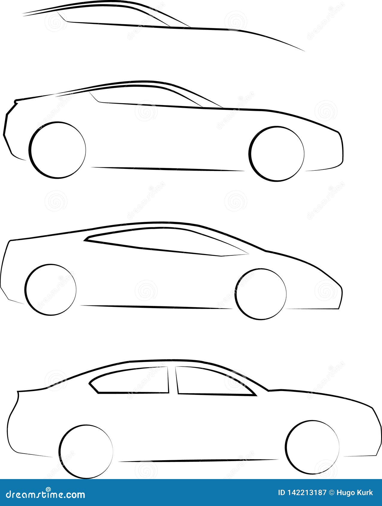 Esboço simples do esporte a motor