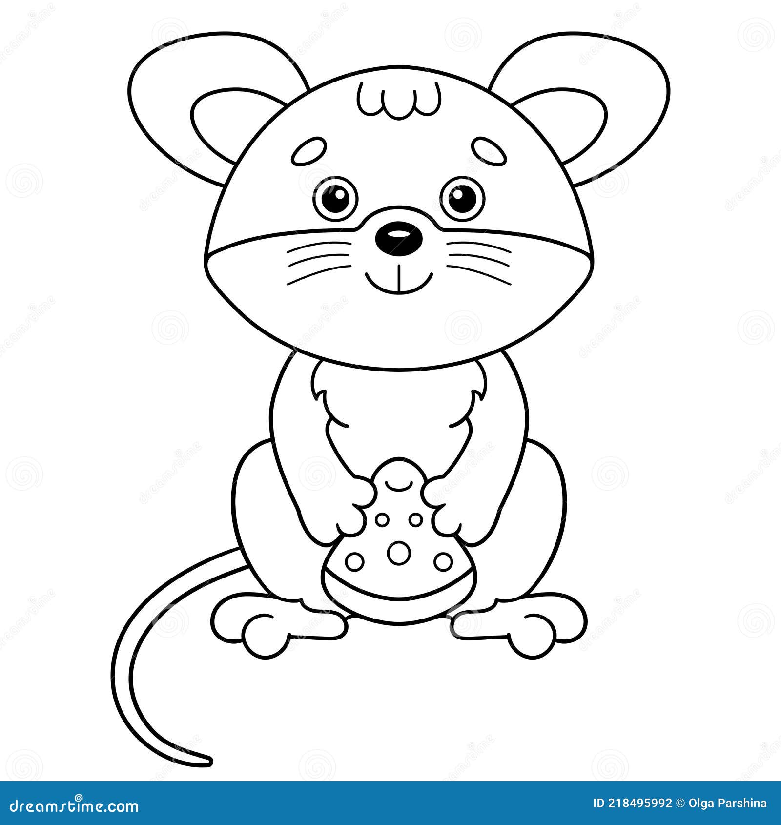 Esboço Da Página Da Coloração Do Rato Pequeno Dos Desenhos Animados Com  Imagem Do Queijo Com Escova E Pinturas Livro Para Colorir Ilustração do  Vetor - Ilustração de retrato, animal: 73927189
