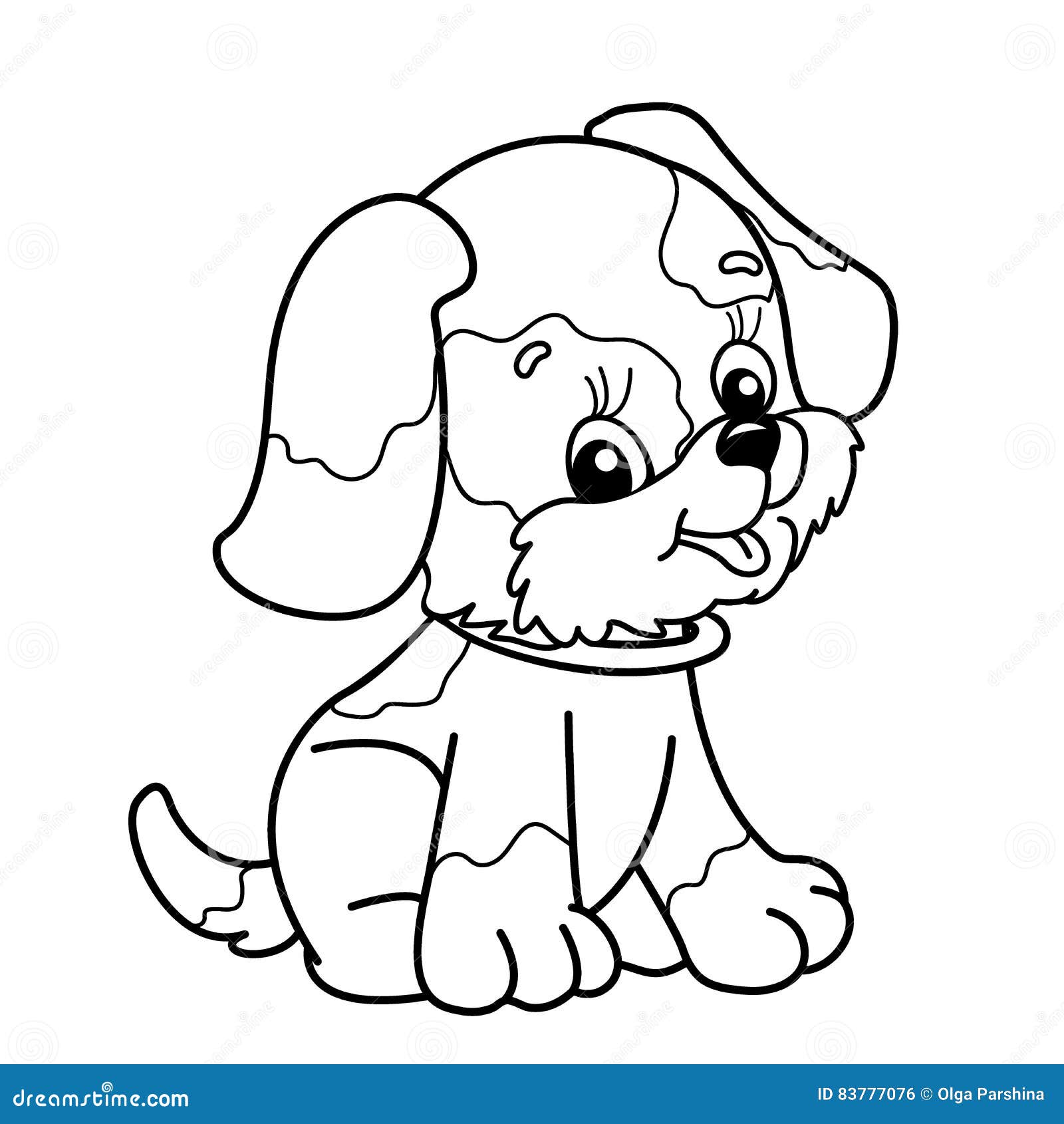 Desenhos para colorir de desenho de um filhote de cachorro para colorir  