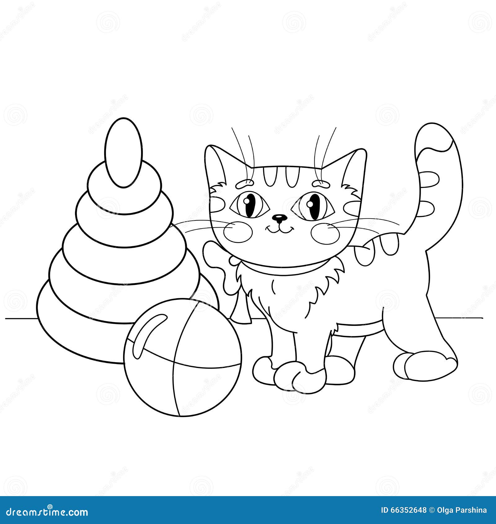 Esboço Da Página Da Coloração Do Gato Macio Dos Desenhos Animados Livro  Para Colorir Para Crianças Ilustração do Vetor - Ilustração de gatinho,  pintura: 73927272