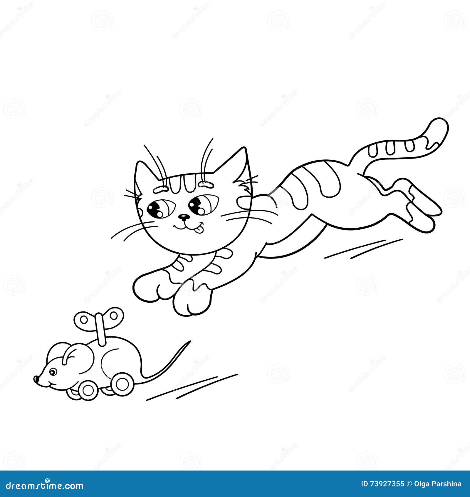 Desenhos para colorir de desenho de um gato com um rato para