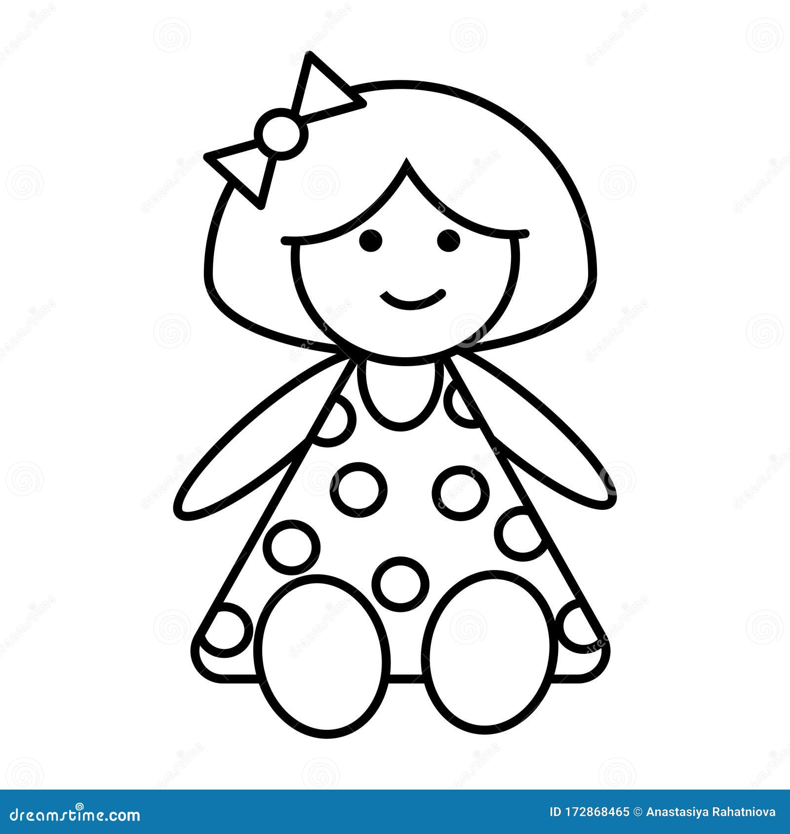 Vetores de Boneca De Desenho Animado Bonito Ou Garotinha Para Colorir  Página Ou Livro Conceito De Brinquedo Chilren Ilustração Eps Vetor Preto E  Branco 10 e mais imagens de Boneca - iStock