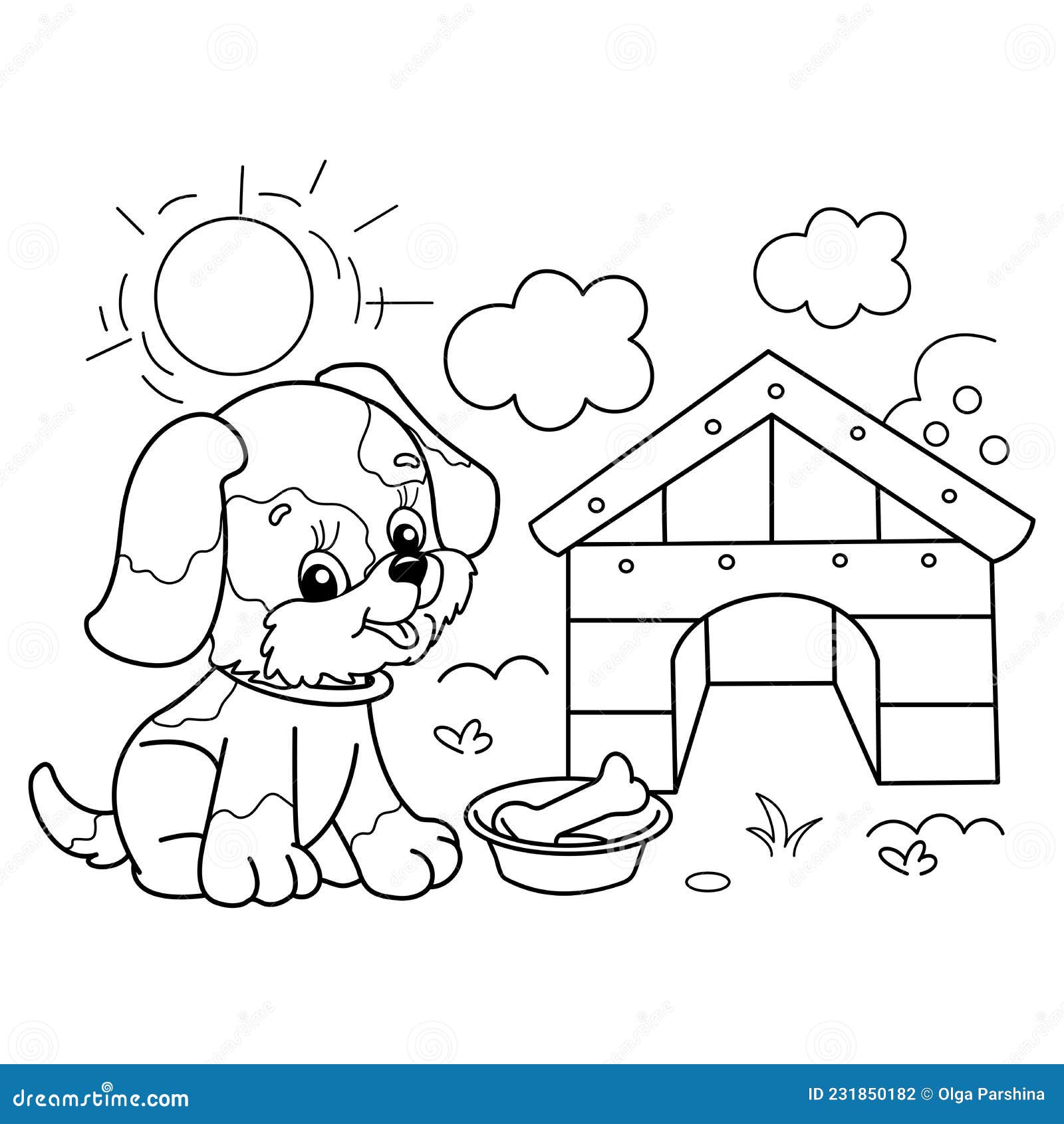 Página para colorir de casa simples para colorir desenho de página para  colorir crianças