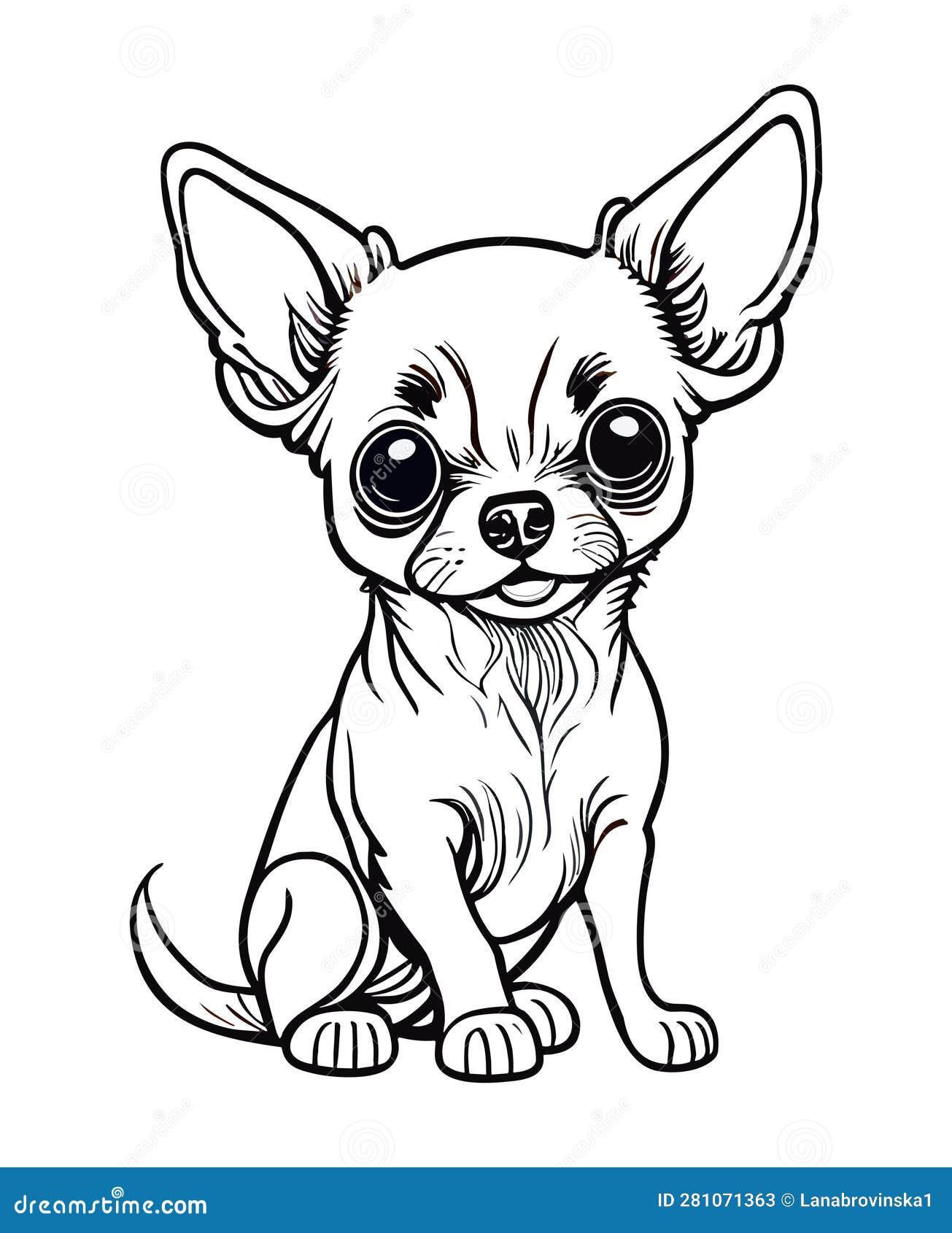 Desenho de cachorro grande para colorir