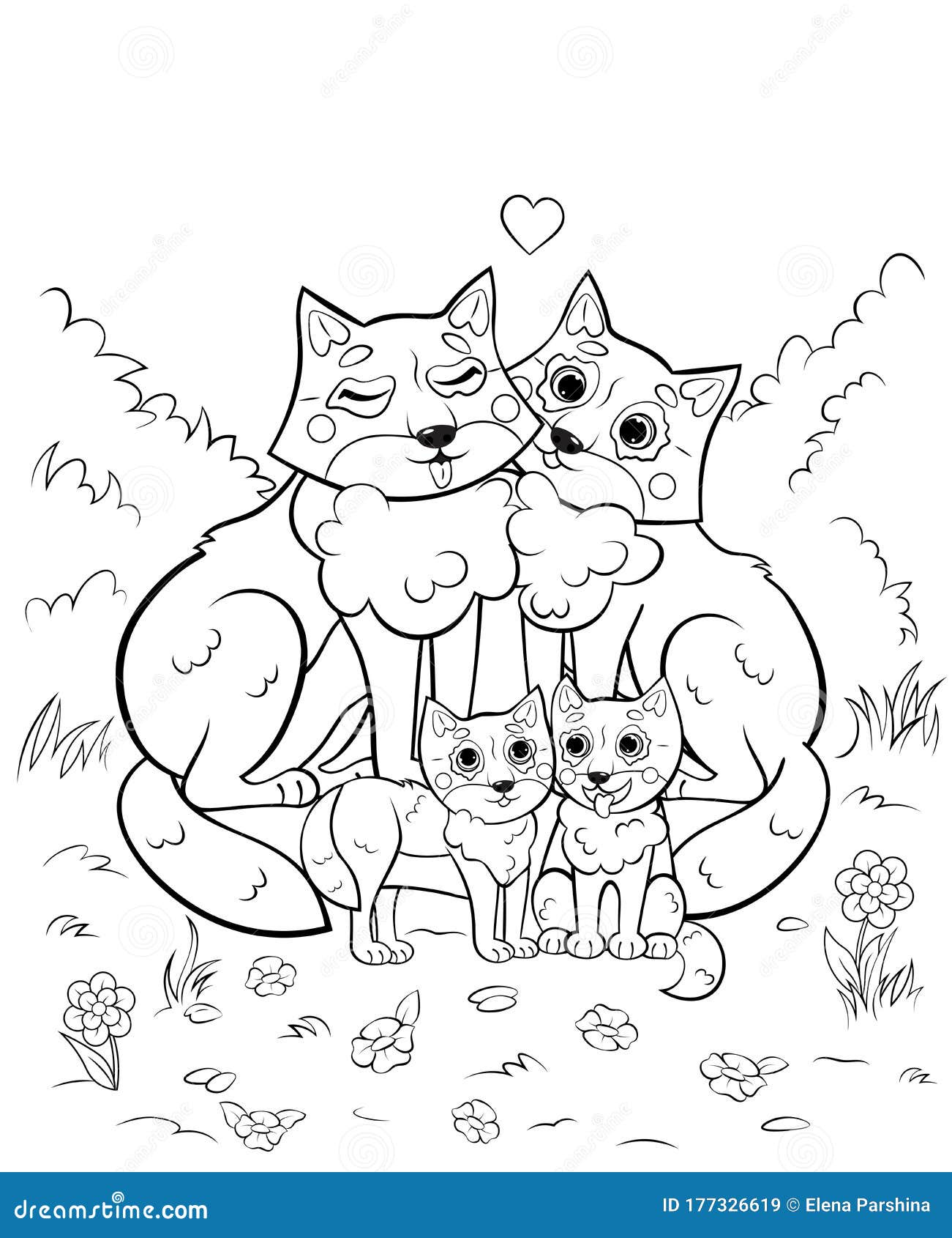 Desenho de animal fofo para colorir