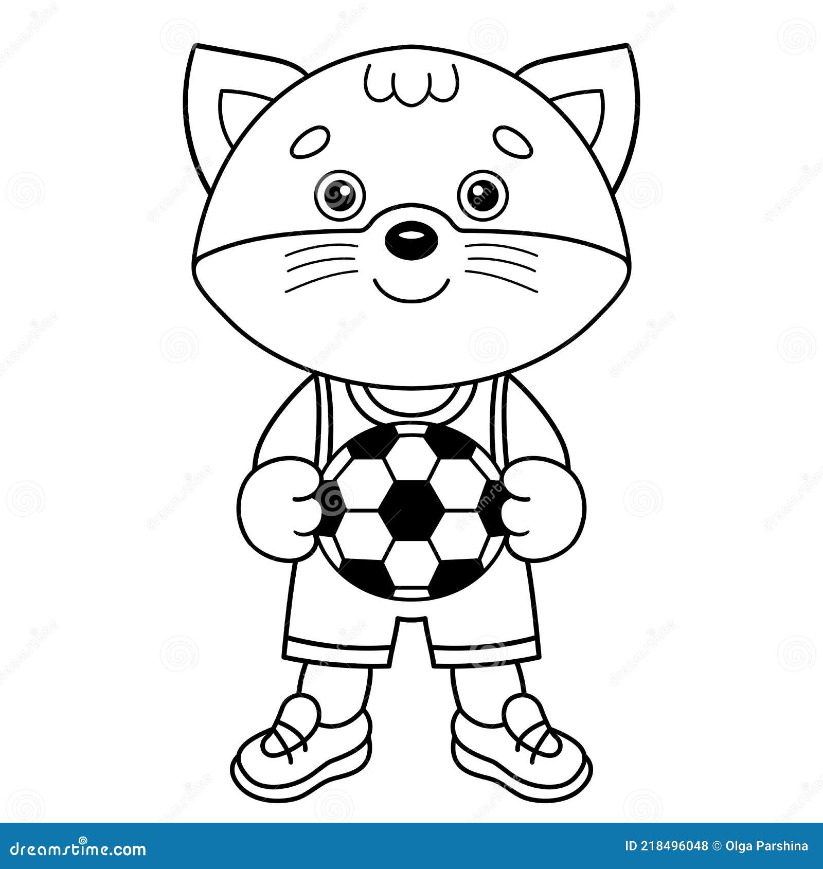 Desenhar Simetricamente. Esboço Da Página De Colorir Gato Cartoon Com Copo  De Futebol. Campeão Ou Vencedor Do Jogo De Futebol. Liv Ilustração do Vetor  - Ilustração de pintura, playground: 218657653