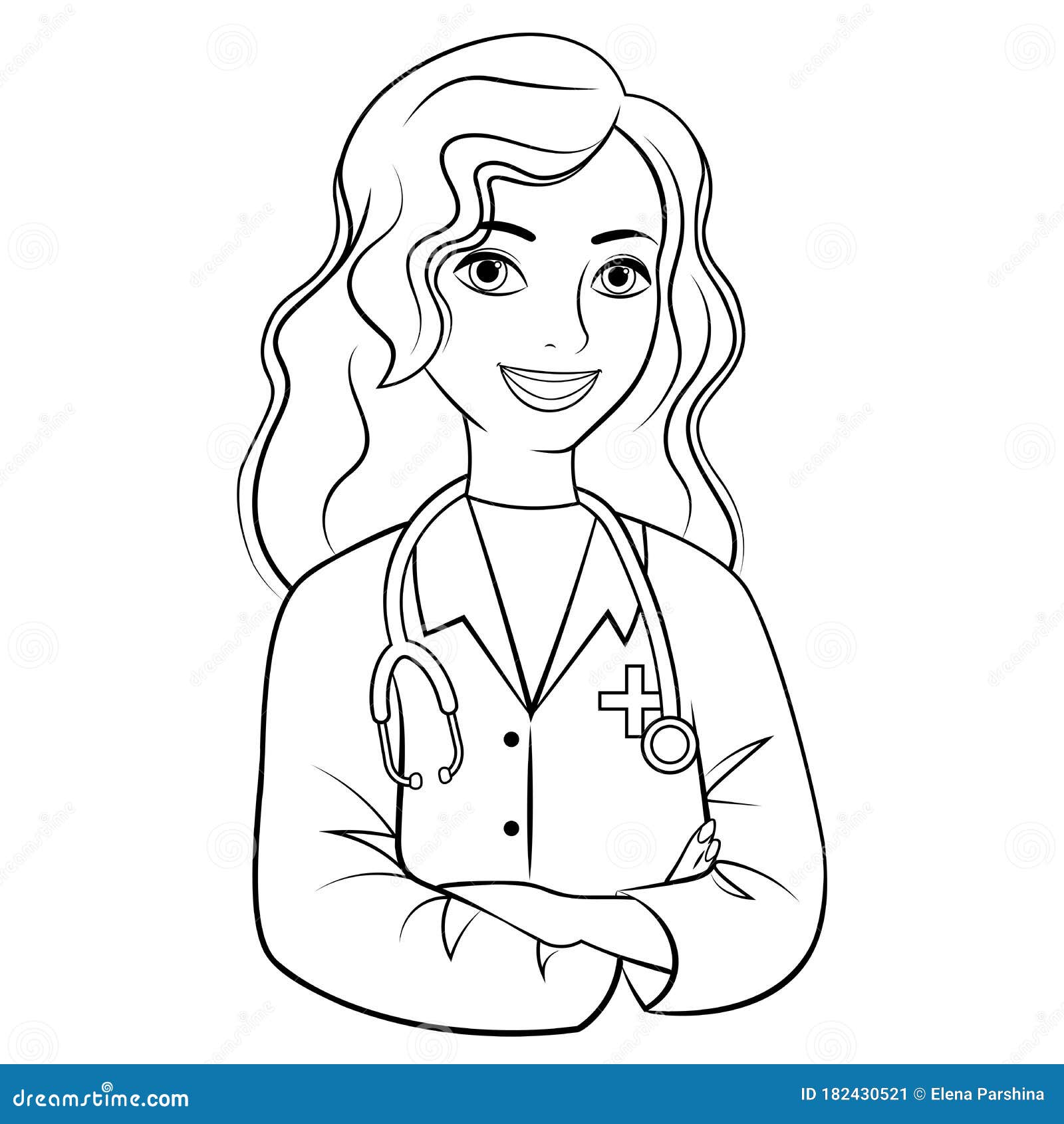 Menina médico colorir - Stockphoto #29731442