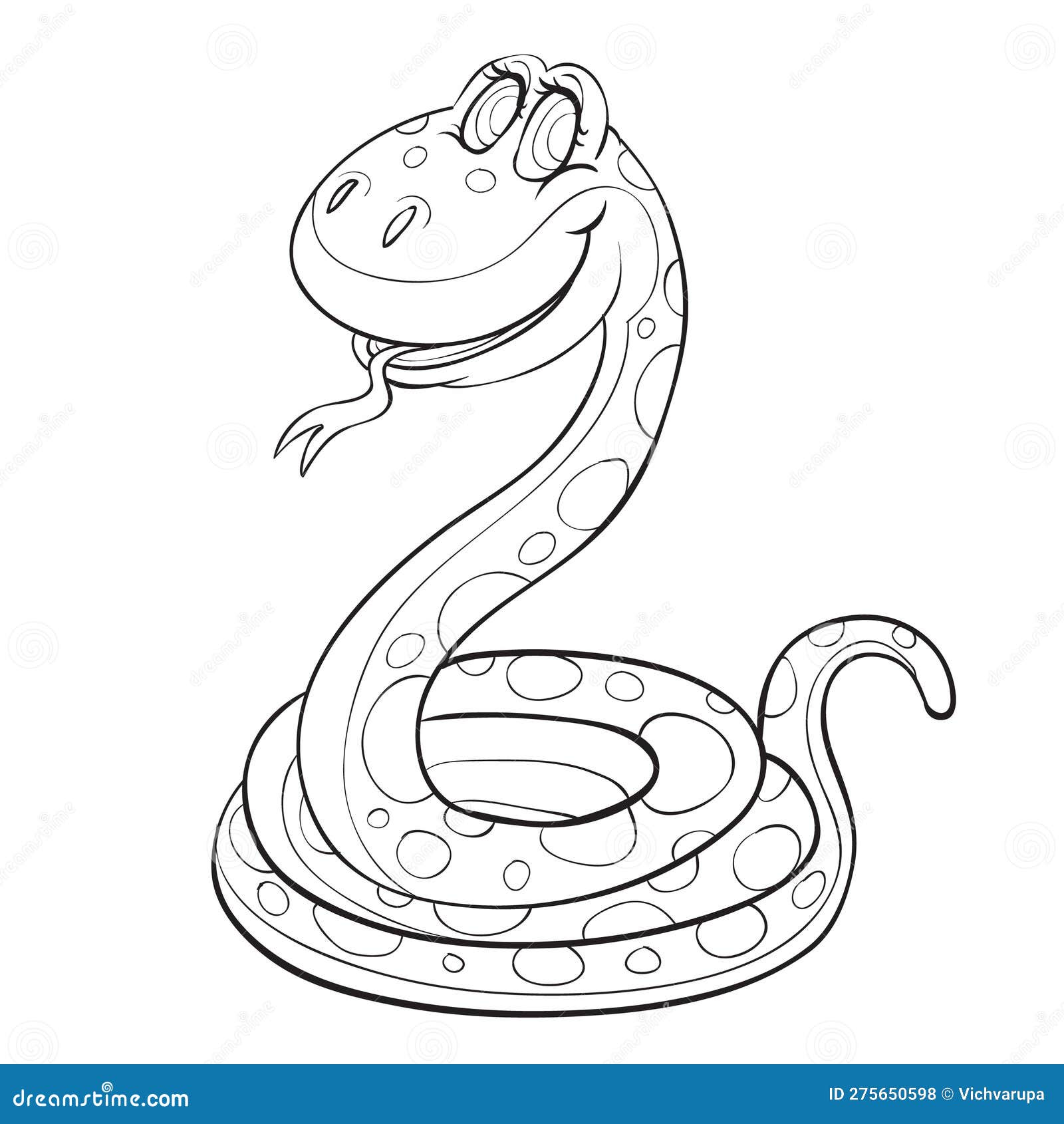 Cobra Clipart Cobra Dos Desenhos Animados Com A Língua Aberta