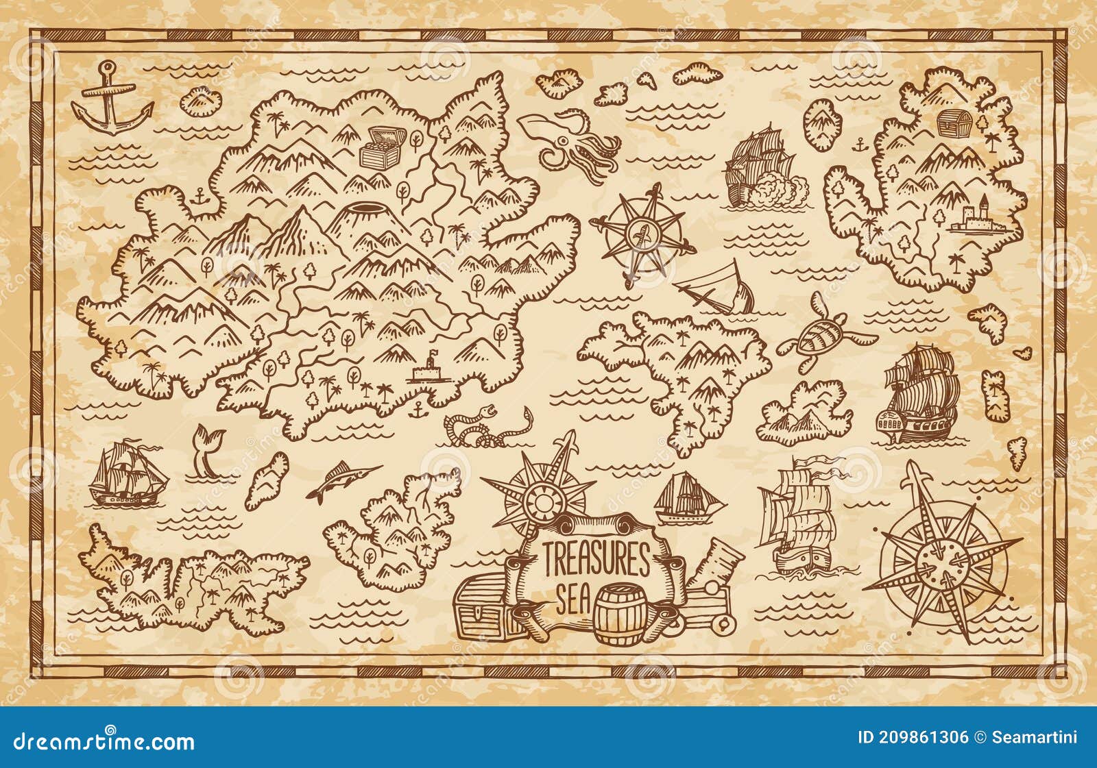 Mapa do Tesouro e Pergaminho by interprete-me on DeviantArt