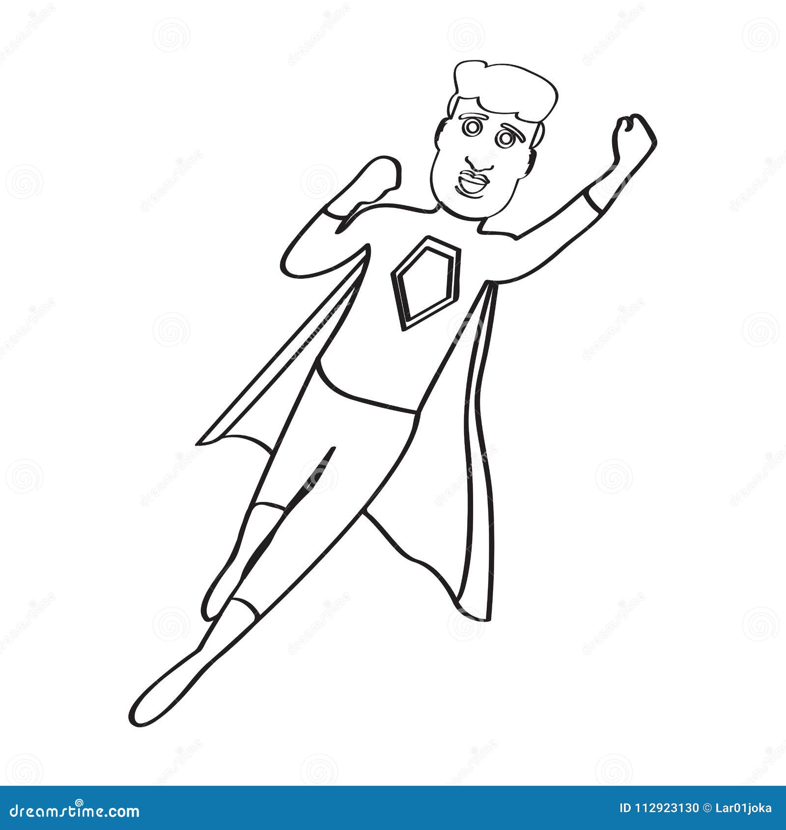 Esboço Masculino Do Personagem De Banda Desenhada Do Super-herói Ilustração  do Vetor - Ilustração de super, herói: 112923130