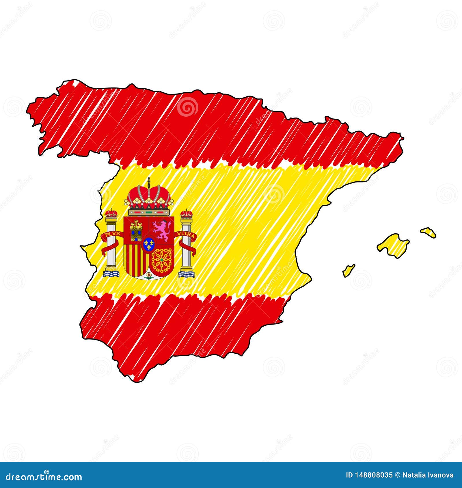 conceito de bandeira de portugal vs espanha. ilustração vetorial