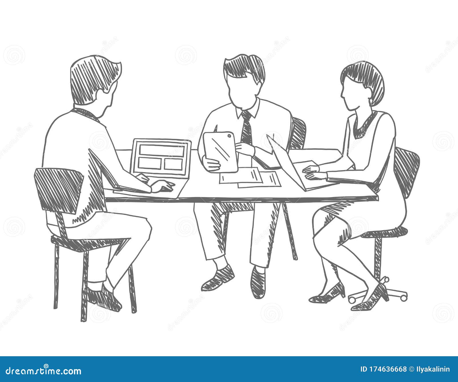 Esbozo De Oficina. Trabajar En La Mesa. Equipo De Negocios. Grupo De Empresas. Tormenta De Ideas. Con Portátil. Dibujo Rayado Ilustración del Vector - Ilustración de brainstorm, concepto: 174636668 Esbozo De Oficina. Trabajar En La Mesa. Equipo De Negocios. Grupo De Empresas. Tormenta De Ideas. Con Portátil. Dibujo Rayado Ilustración del Vector - Ilustración de brainstorm, concepto: 174636668