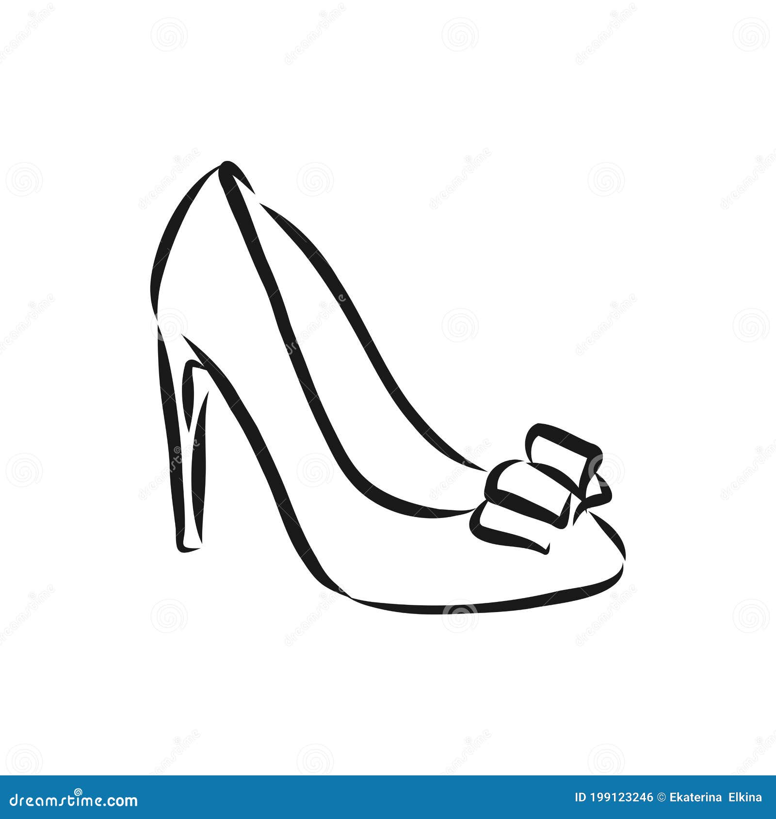 Escáner Vectorial De La Mujer, Zapato De Mujer, Dibujo Vectorial Stock de  ilustración - Ilustración de fashionable, moderno: 199123246