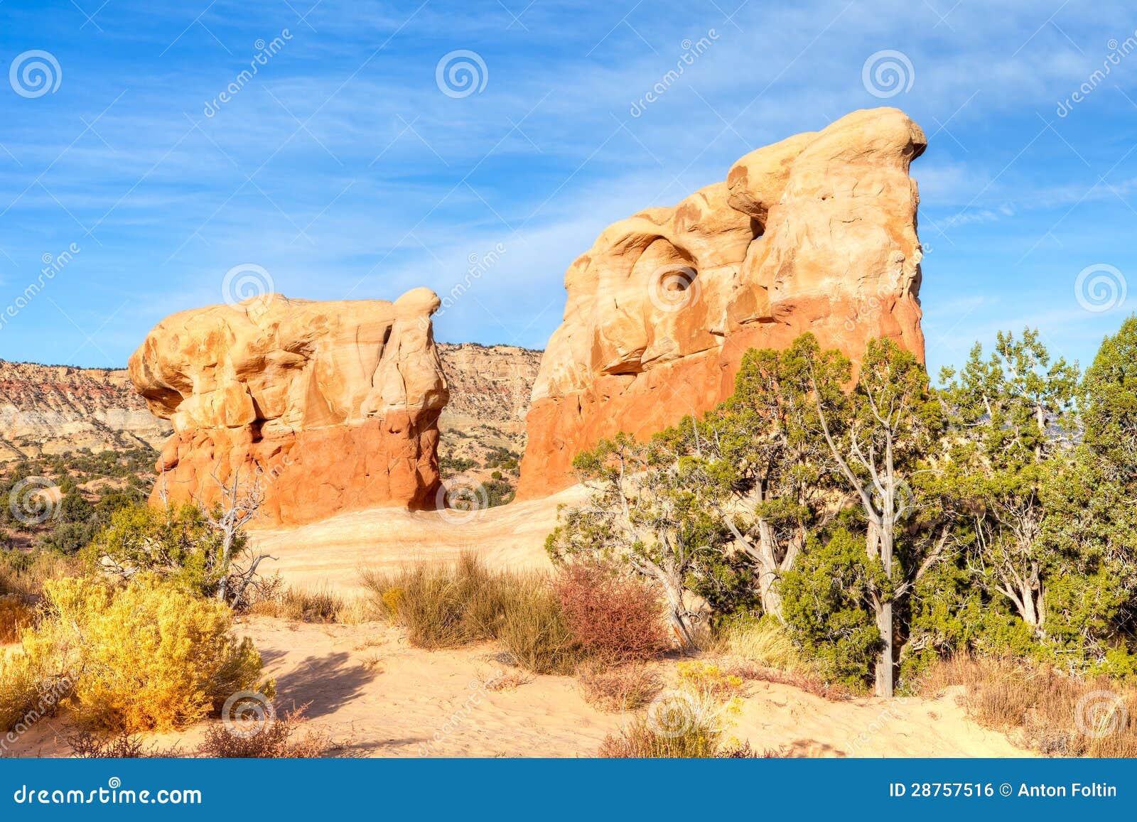 Escalante stock photo. Image of landscape, skyline, erosion 28757516