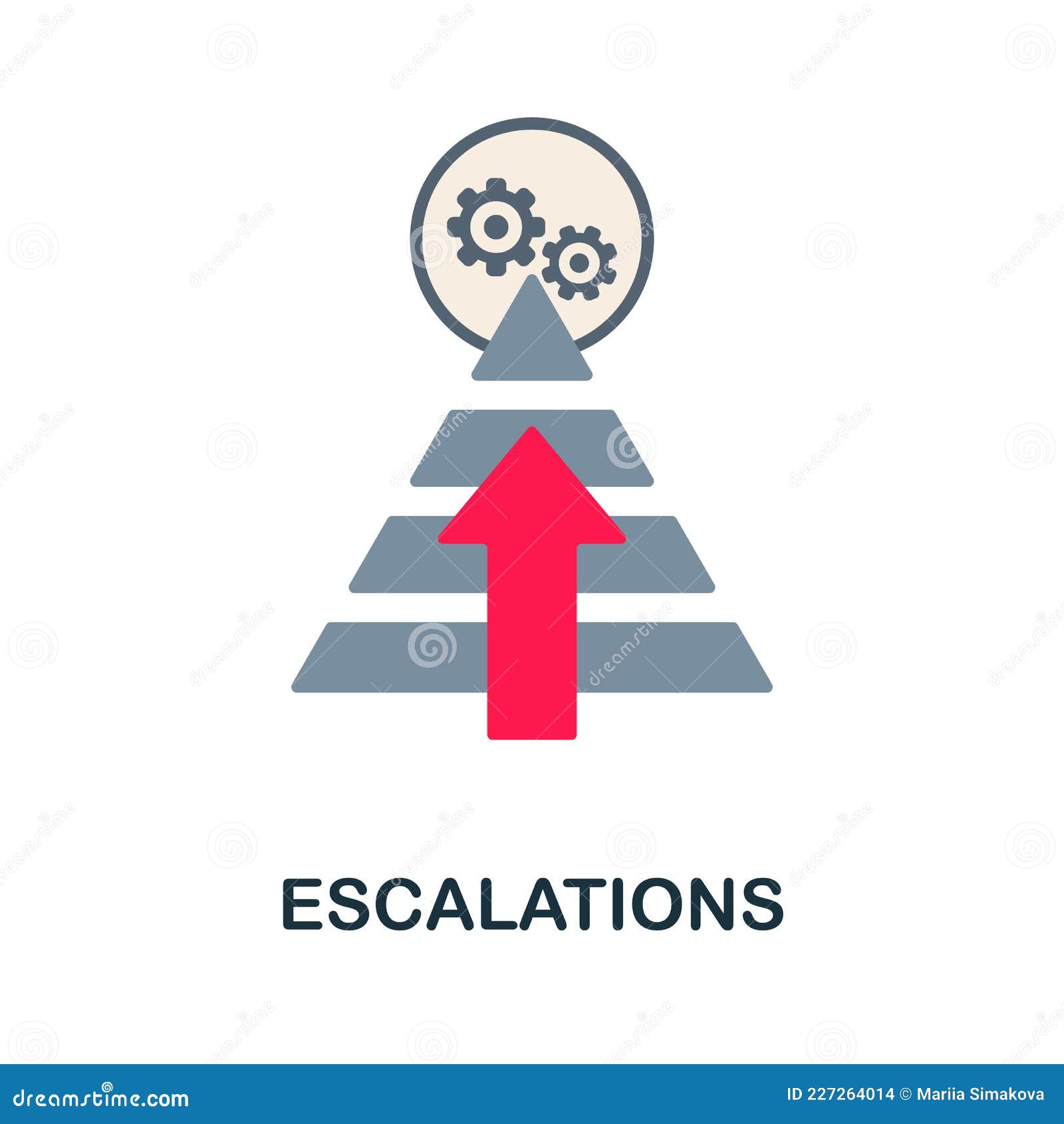 Escalations Flat Icon Colored Sign From Customer Management Collection