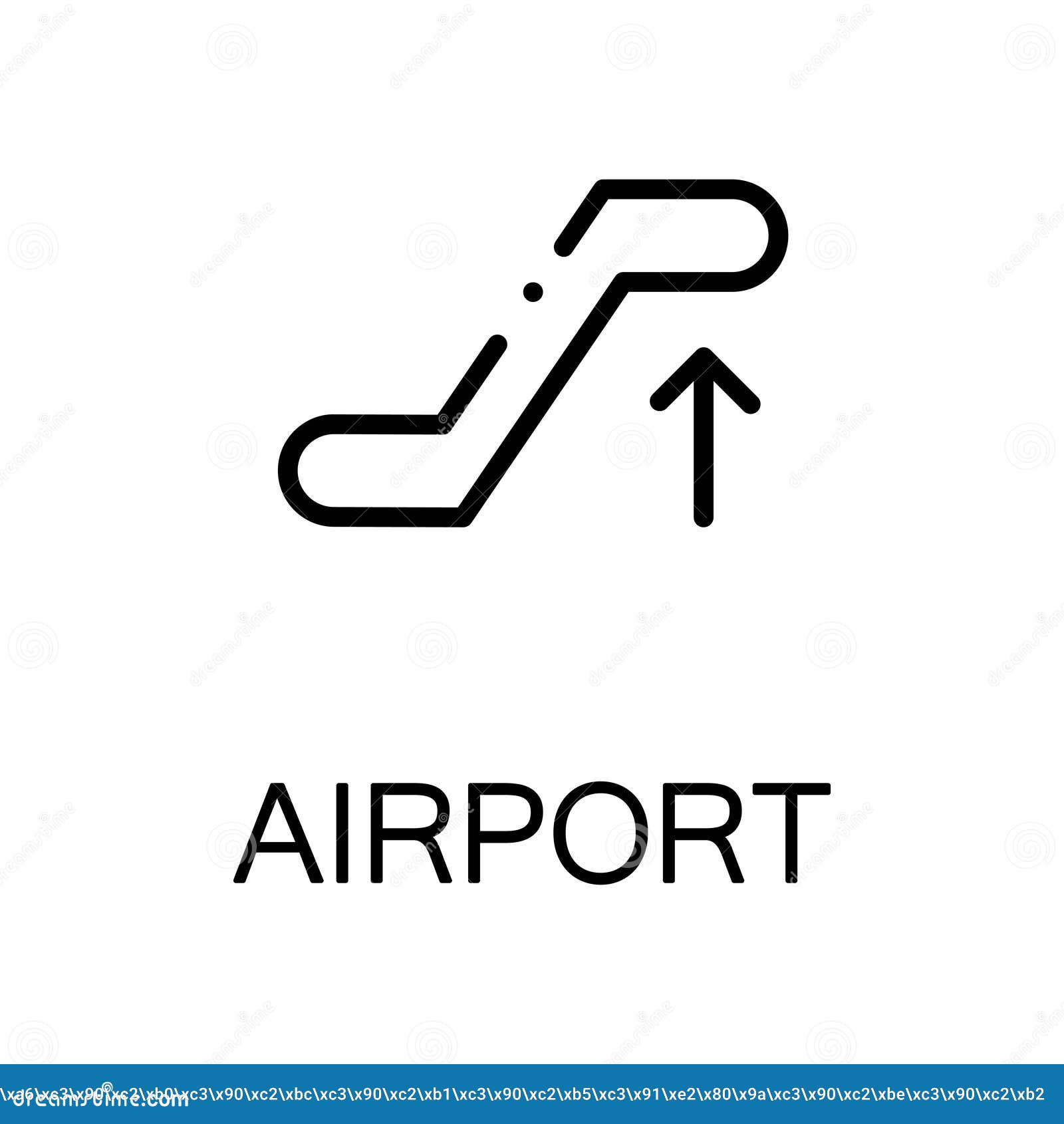 Escalator Flat Icon Or Logo For Web Design Stock Vector