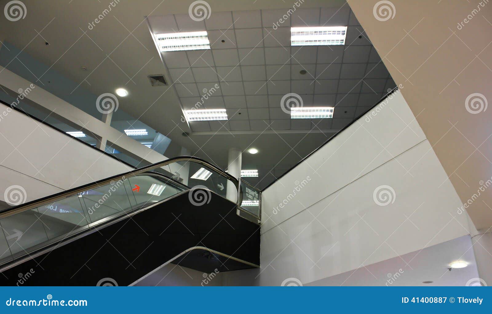 Escalator Glass in Building Stock Image Image of inside, corridor