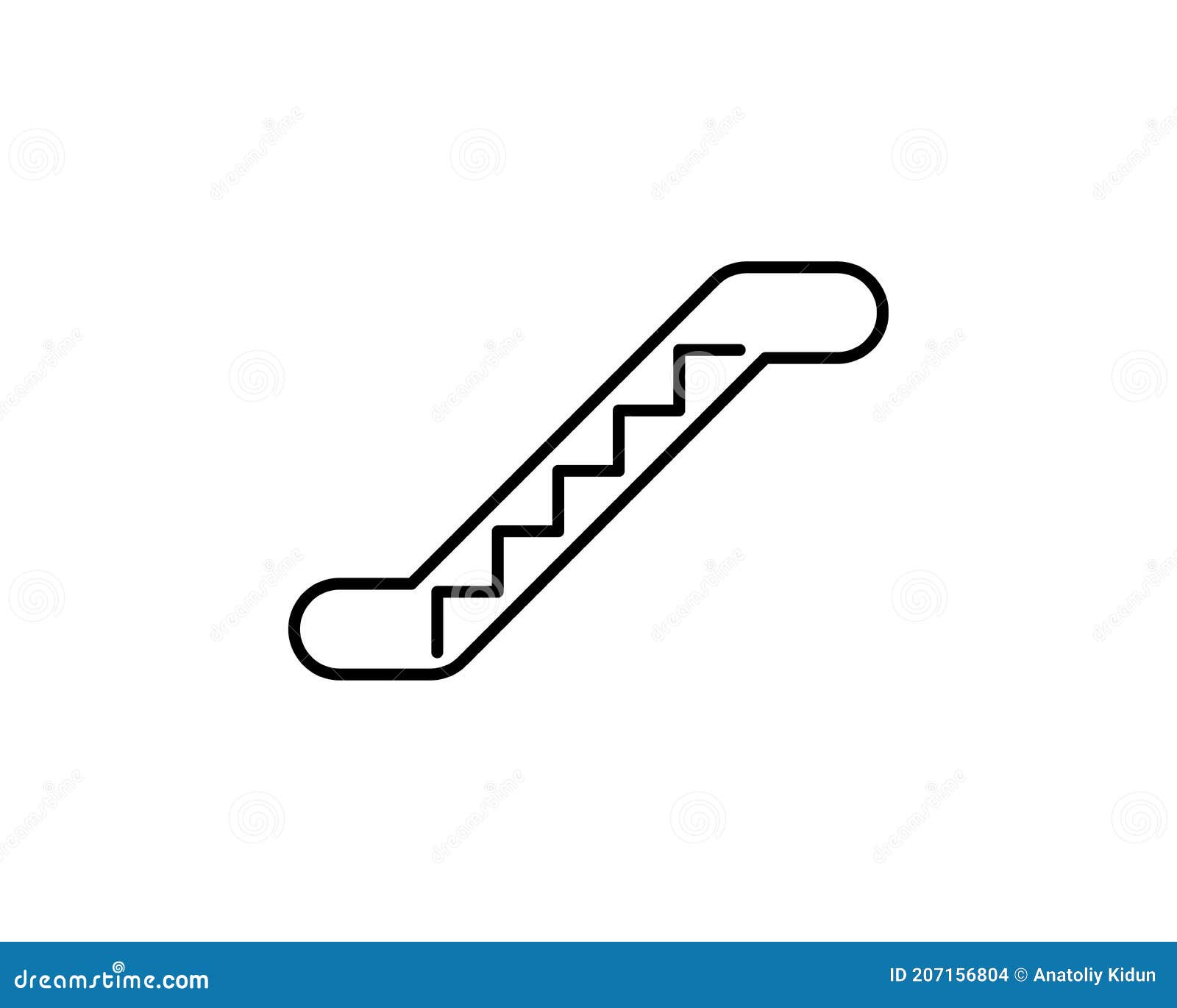 Stair Lift Chalk White Icon On Black Background Vector Illustration